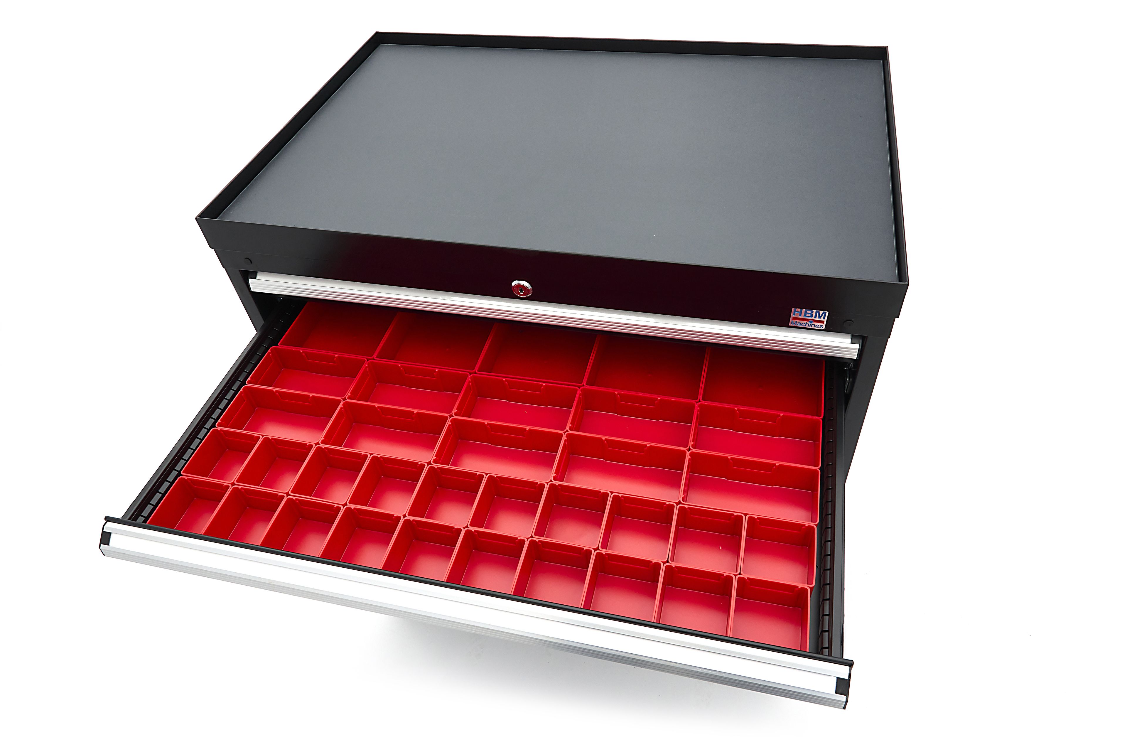 HBM Profi-Werkzeugschrank mit 8 Schubladen / Schubladenschrank, 88 × 58 × 100 cm, schwarz Image 7