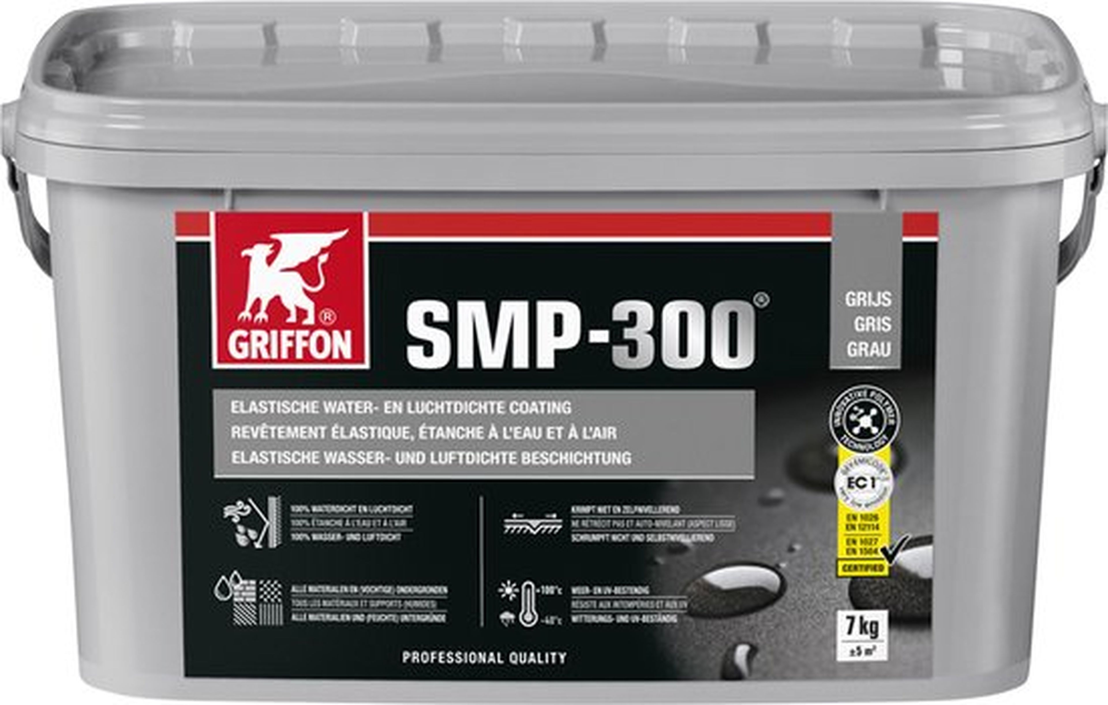 Griffon SMP-300 emmer 7 kg grijs