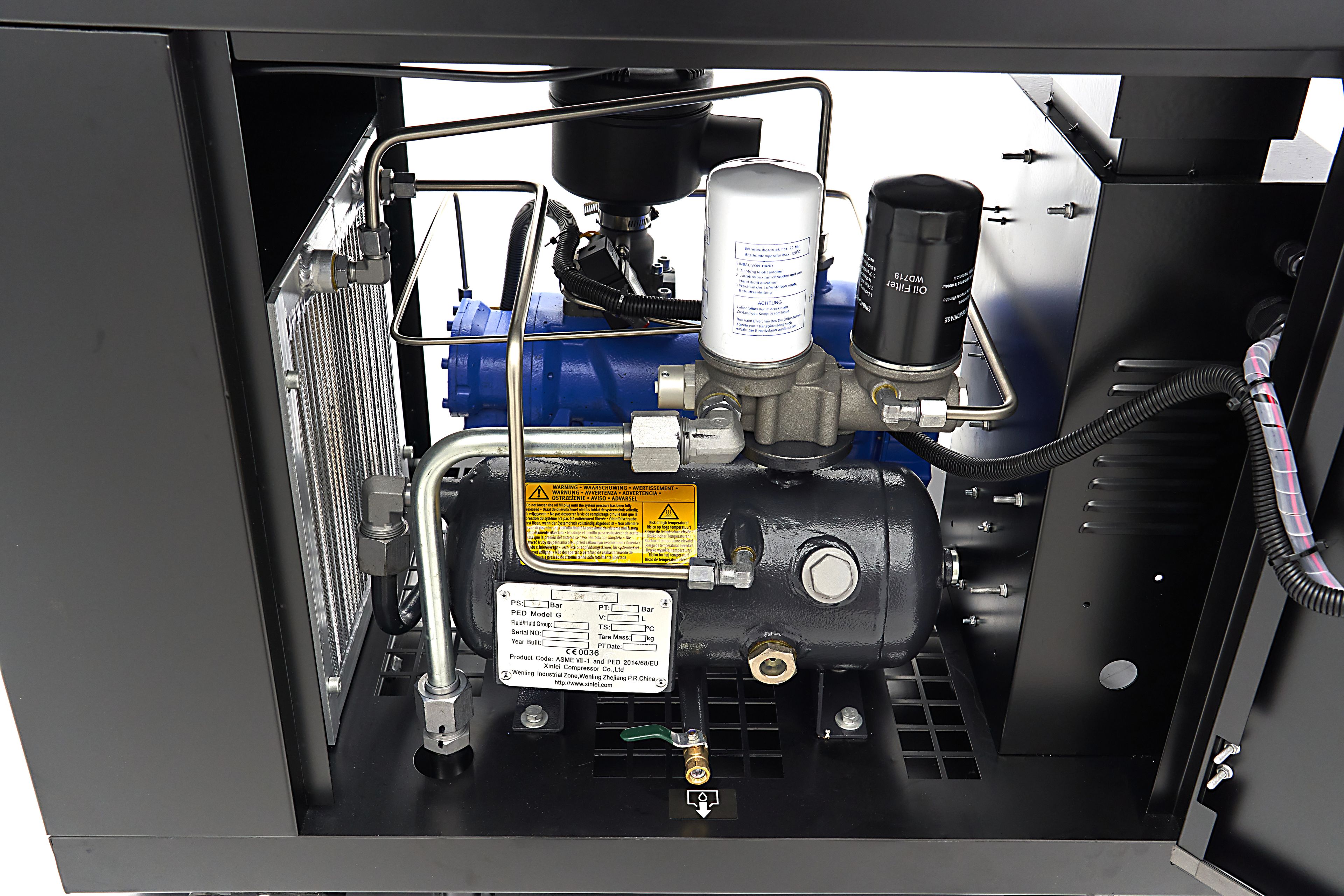 Compressore a vite HBM 5 hp combinato con serbatoio d'aria da 160 litri Image 15