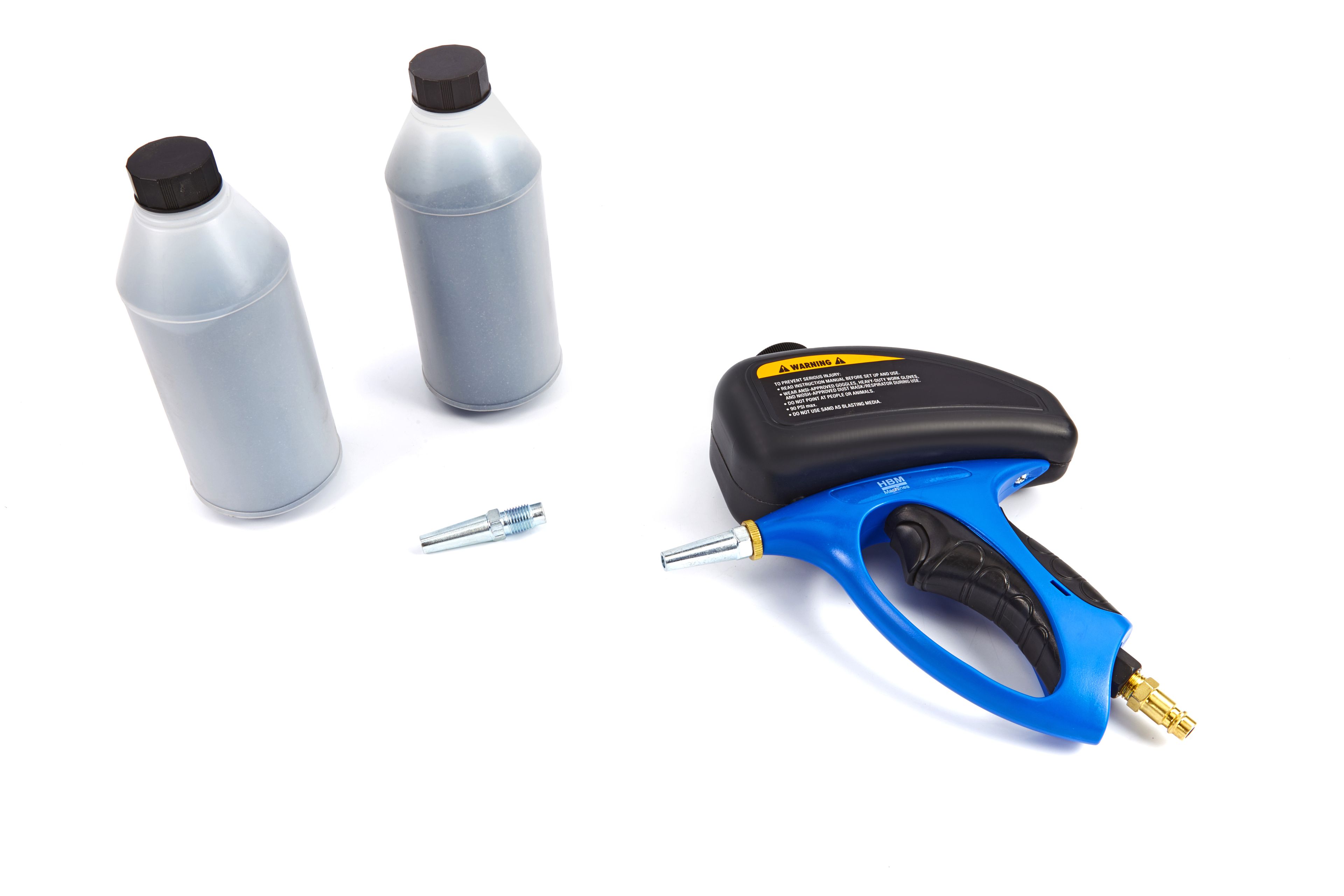 Pistolet de sablage par projection HBM (incl. 2 kg d'abrasif et 2 buses) Image 2