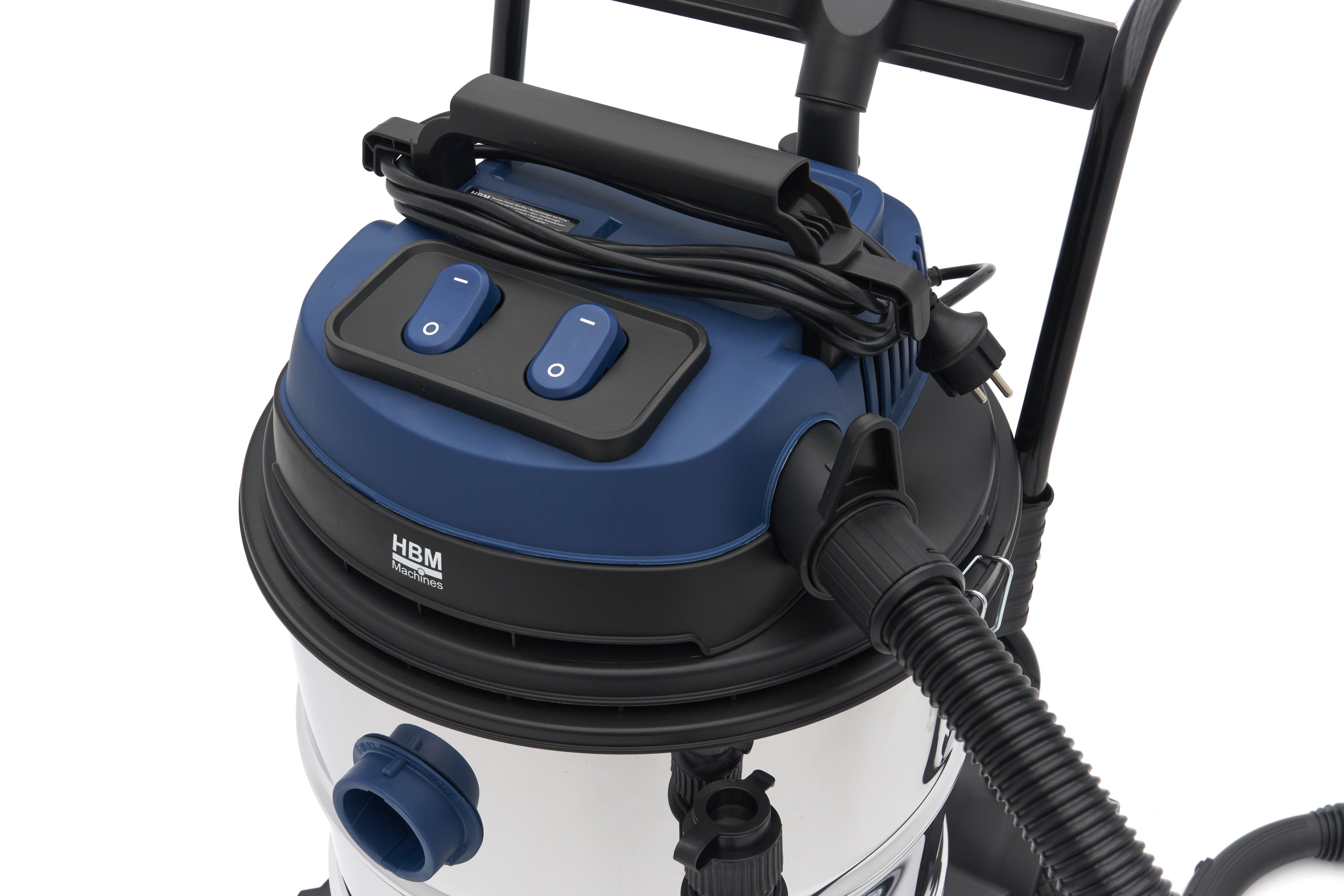 HBM bouwstofzuiger nat/droog 2x1200W 80L Image 9