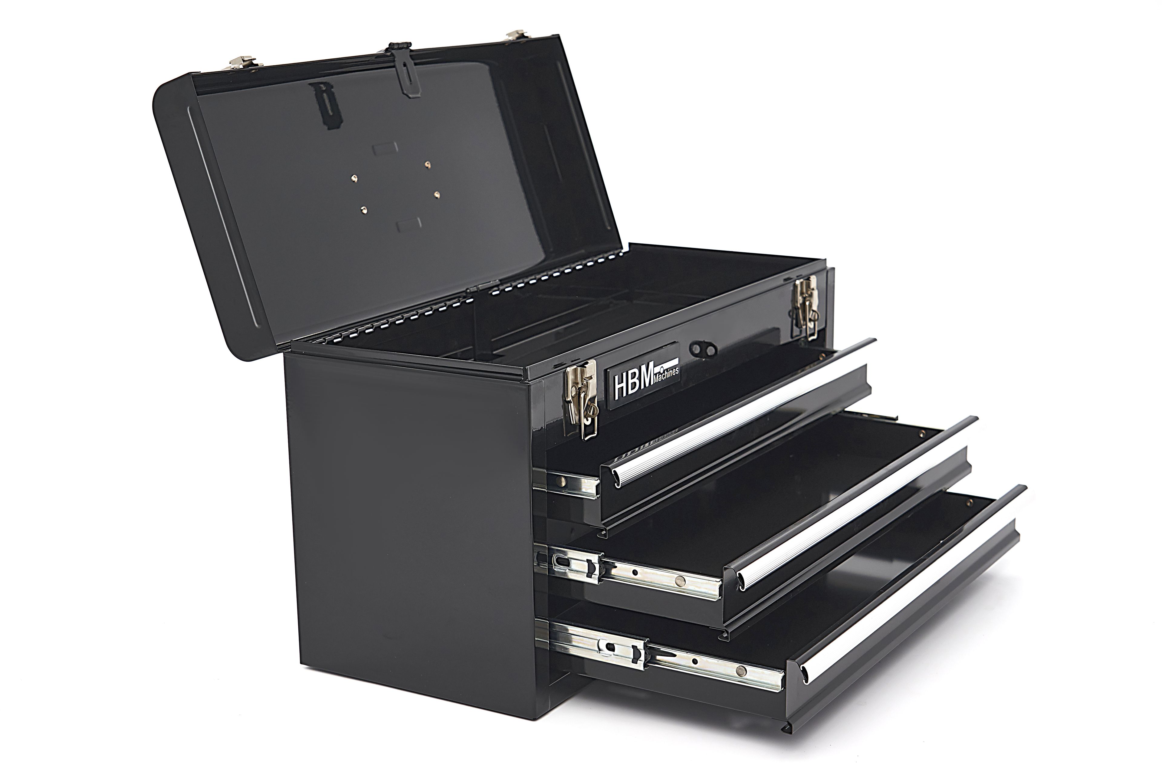 HBM gereedschapskist met 3 laden, zwart Image 5