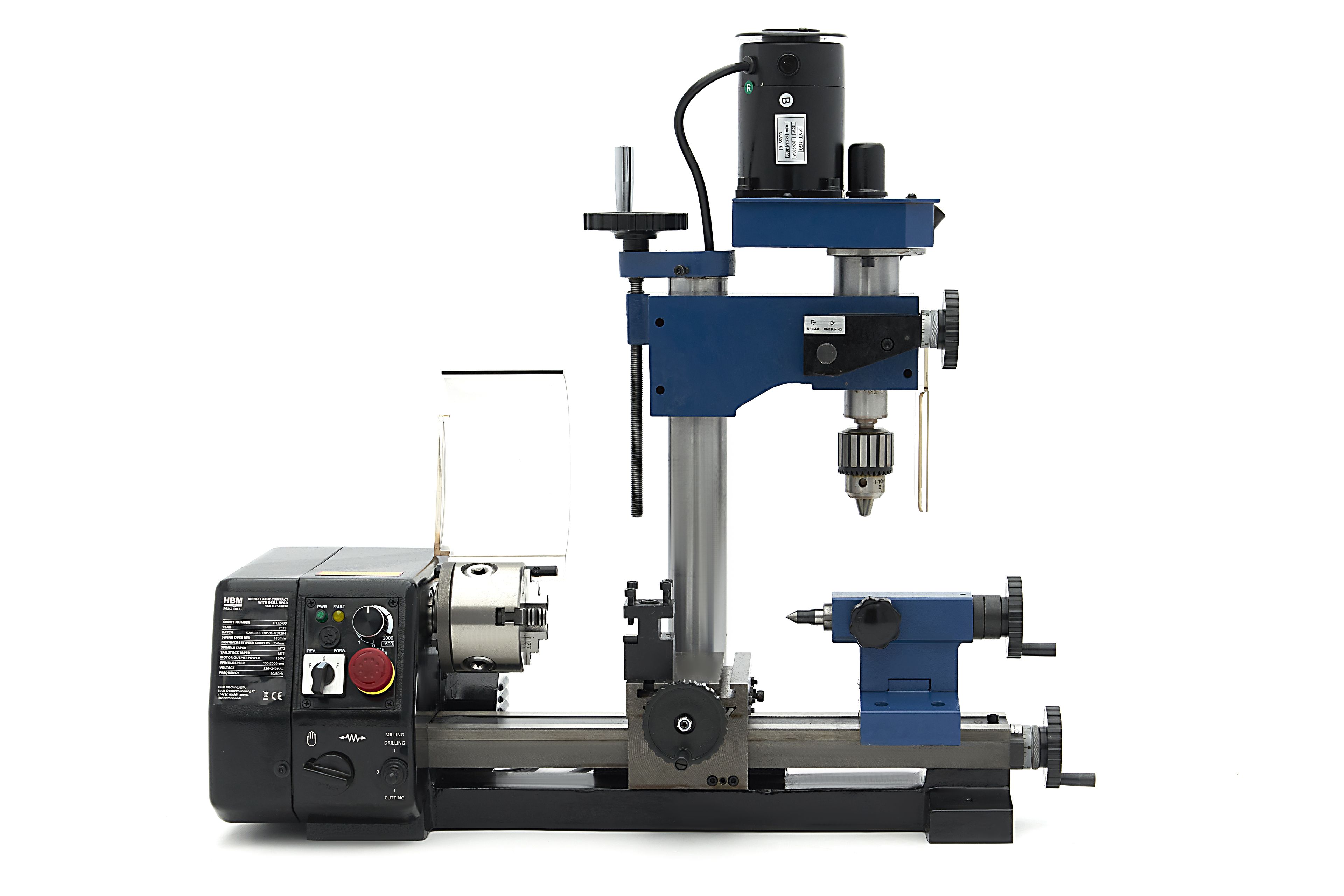 HBM mini tornio per metallo 140 x 250 compact BF Image 9