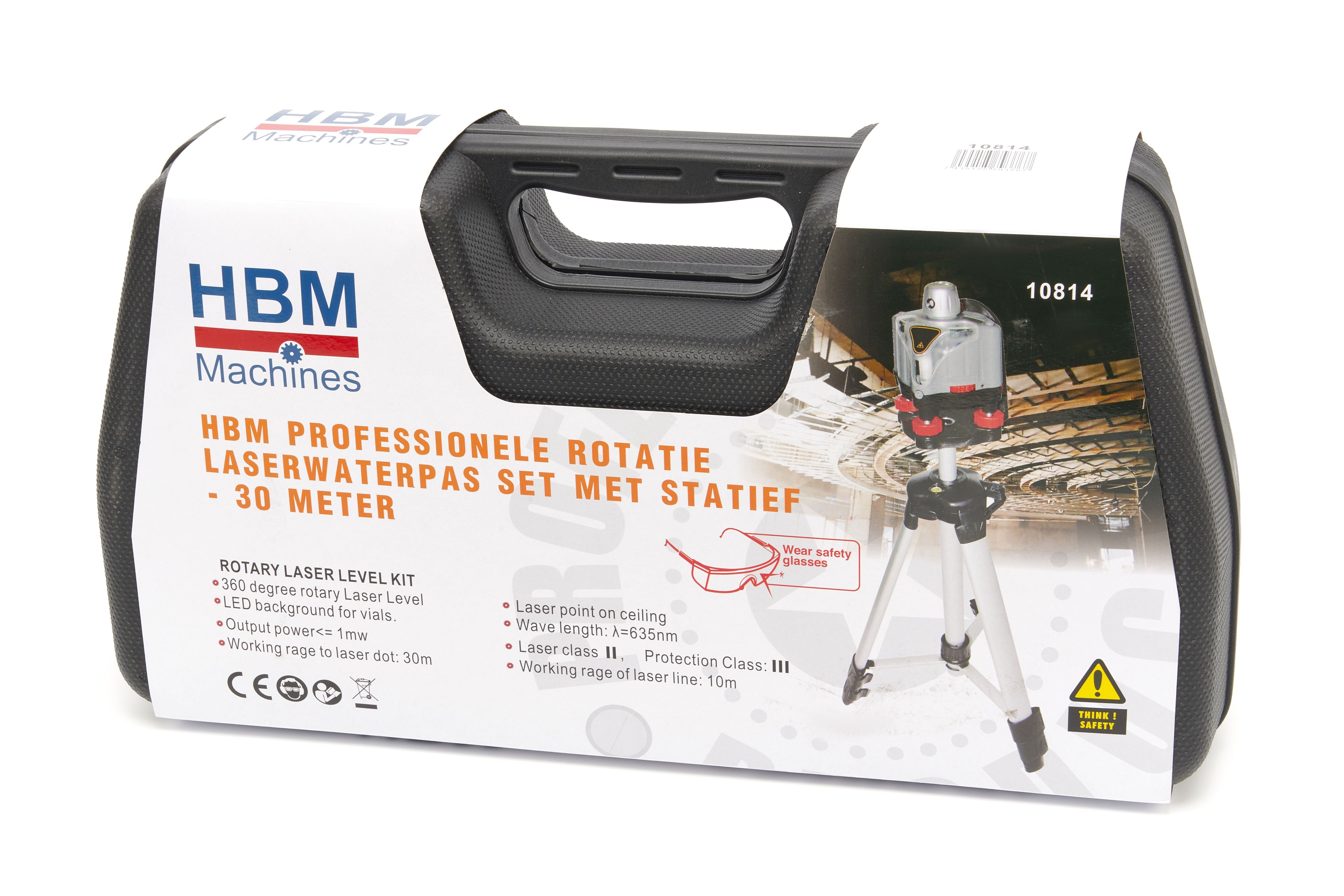 HBM Professionele Rotatie Laserwaterpas Set met Statief  - 30 Meter Image 14