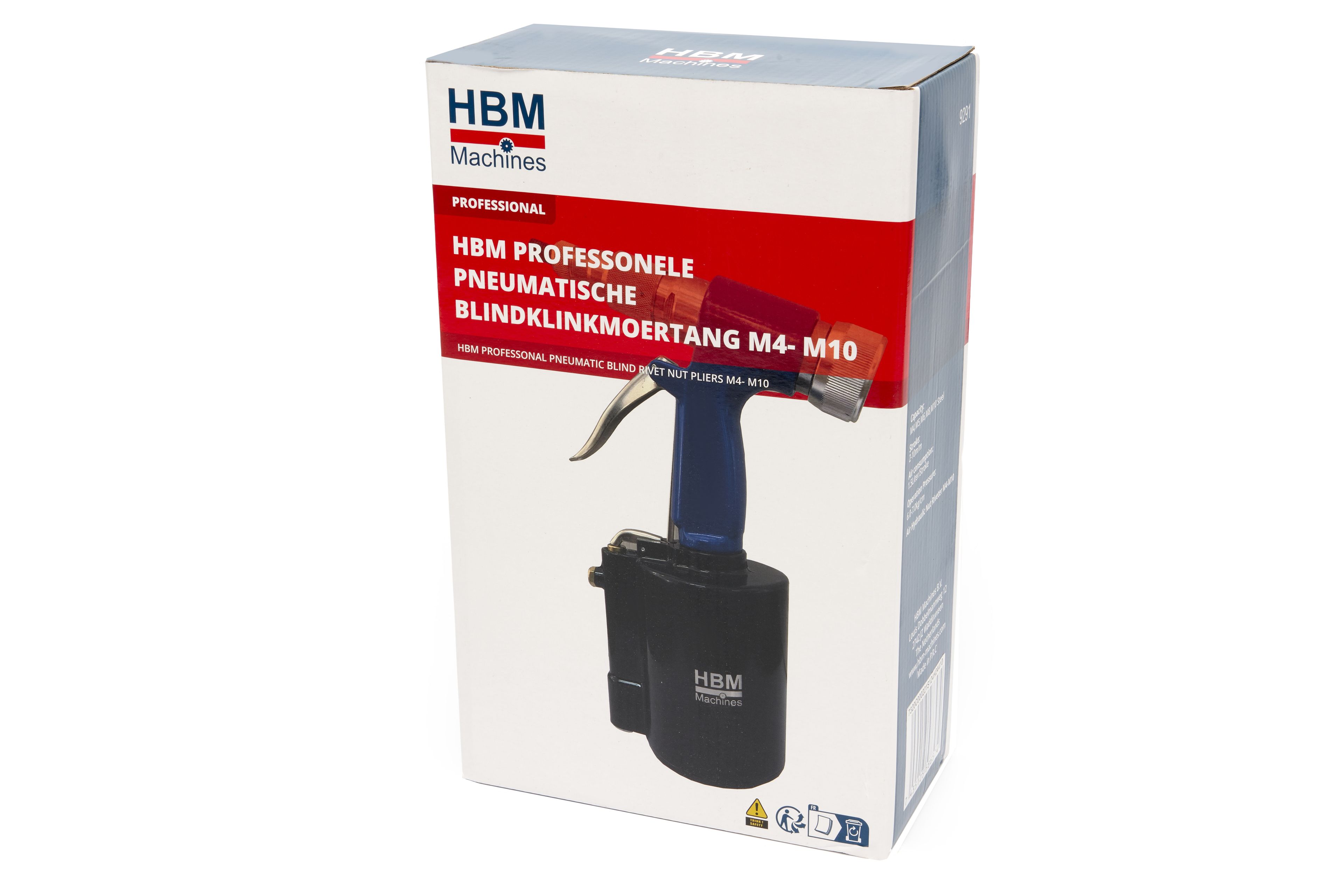 HBM Pince pneumatique professionnelle pour rivets aveugles M4 - M10 Image 7