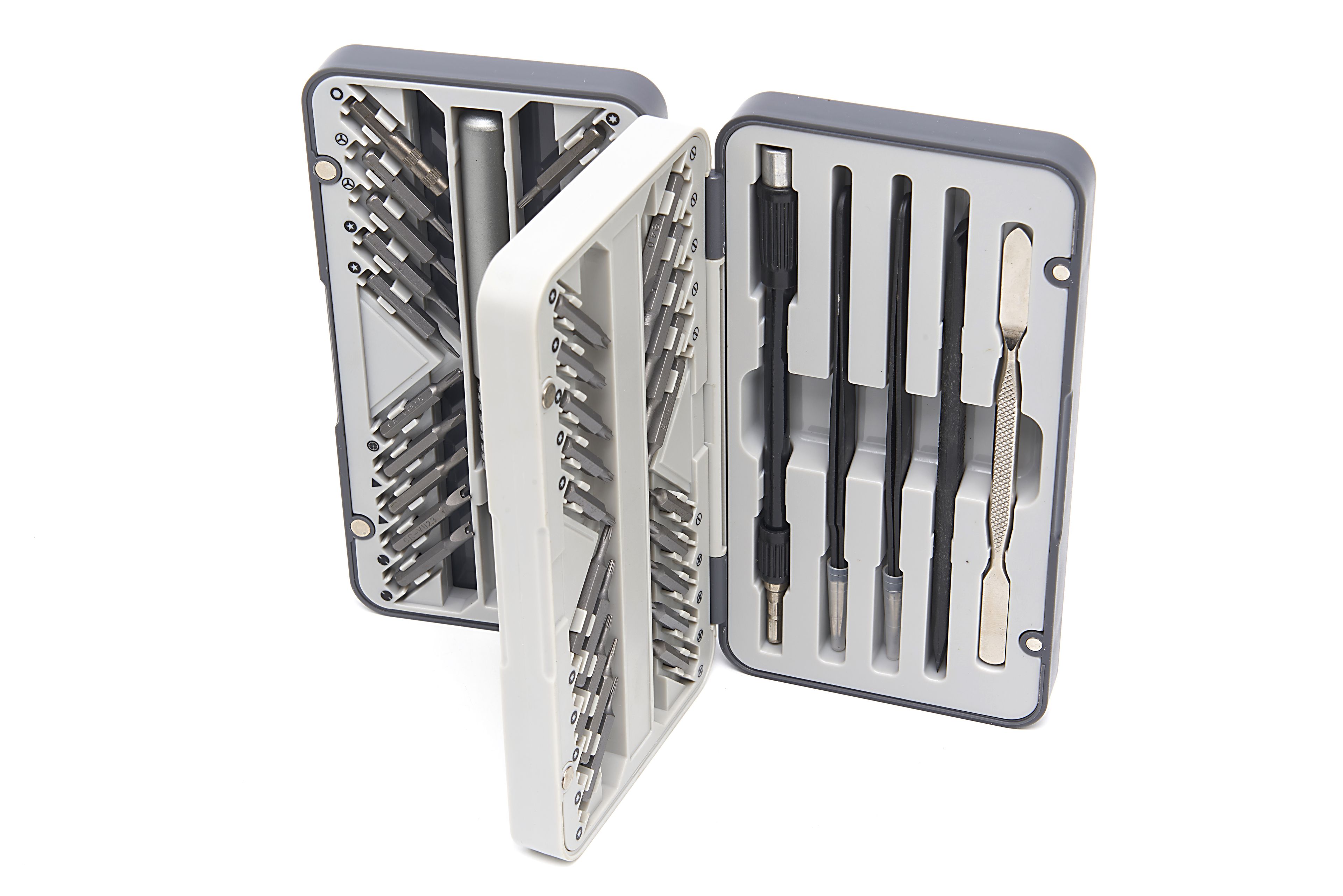 HBM 66 Pezzi Cacciavite di Precisione, Set di Punte con Prolungamento Flessibile, 2 Pinzette e 2 Spatole Universali Image 2