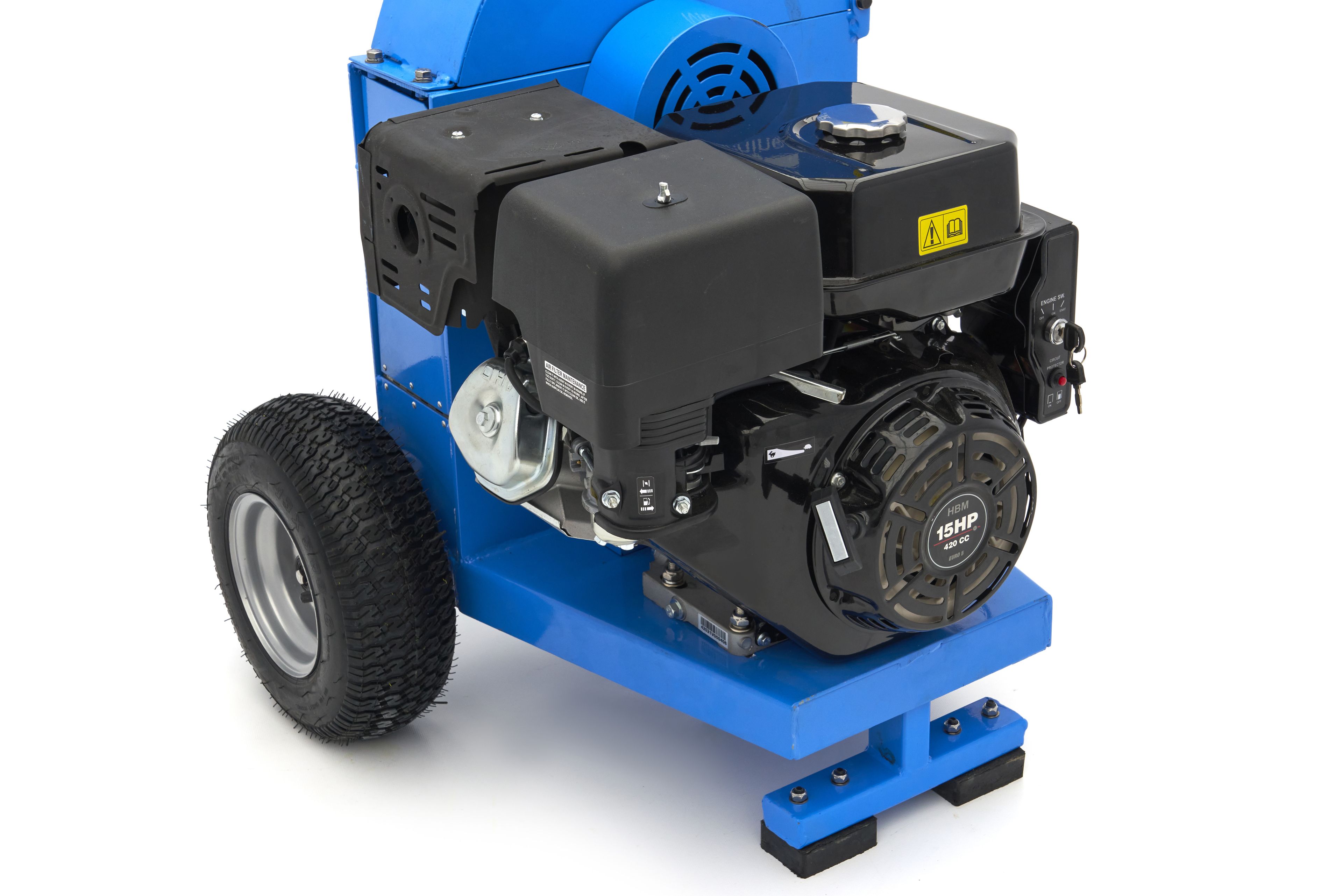 HBM professioneller 4-Takt 15 PS – 420 cm³ Benzin-Häcksler/Holzhäcksler mit Elektrostart Image 4