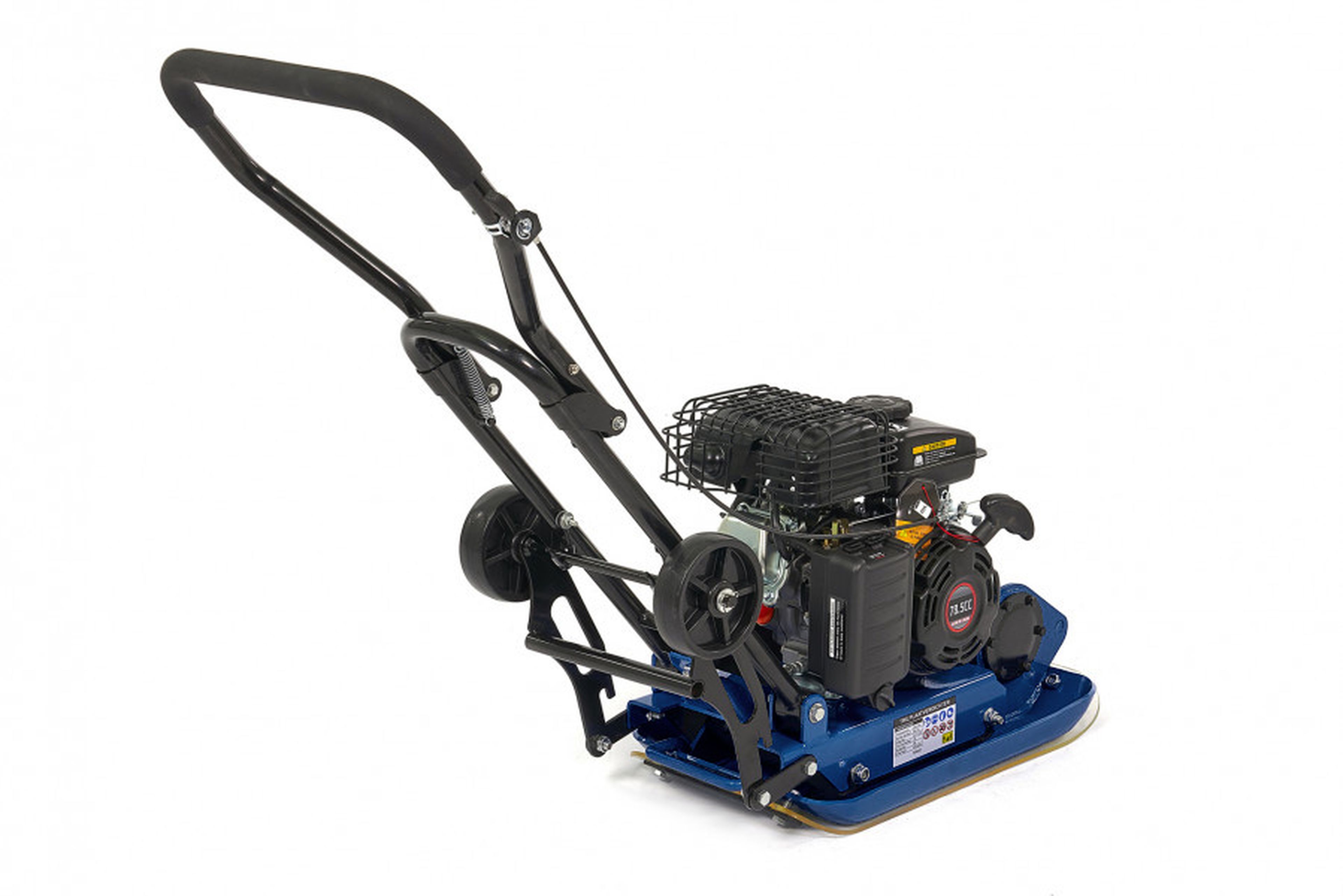 HBM Plaque vibrante avec jeu de roues et plaque de protection de la pose 8200N 2,8 HP / 78.5 CC Image 2