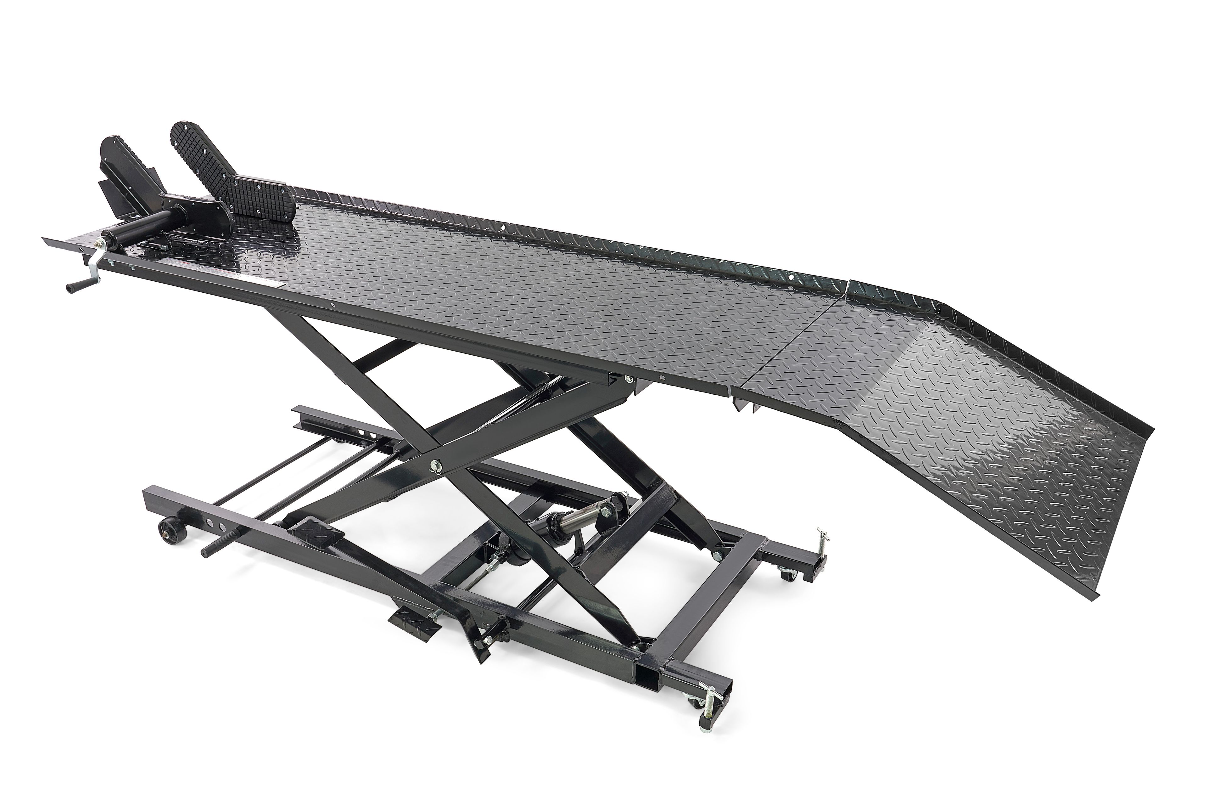 HBM Piattaforma elevatrice per moto da 450 kg - piattaforma idraulica, regolabile, antiscivolo