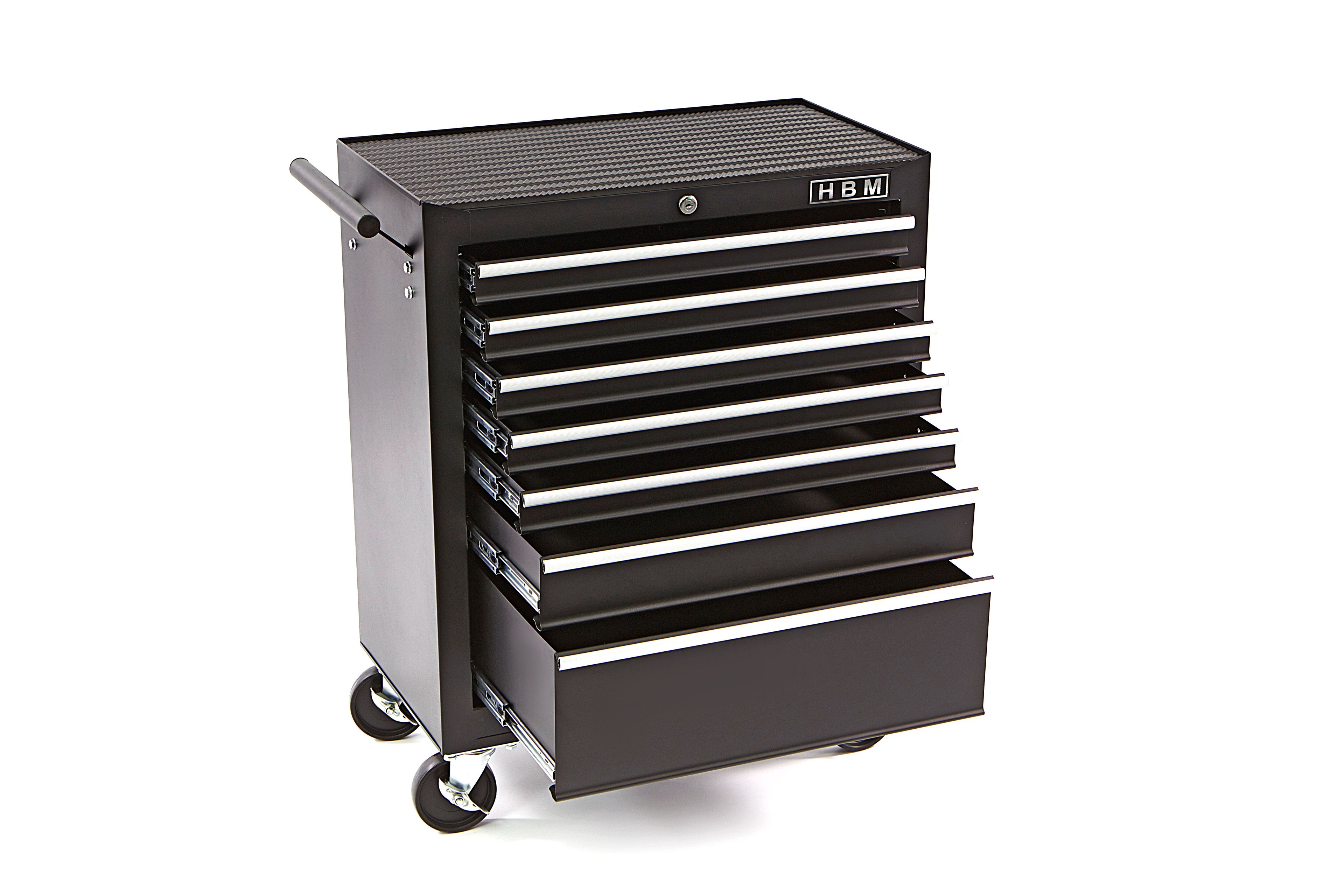 HBM gereedschapswagen met 7 laden, 62 cm, zwart Image 3