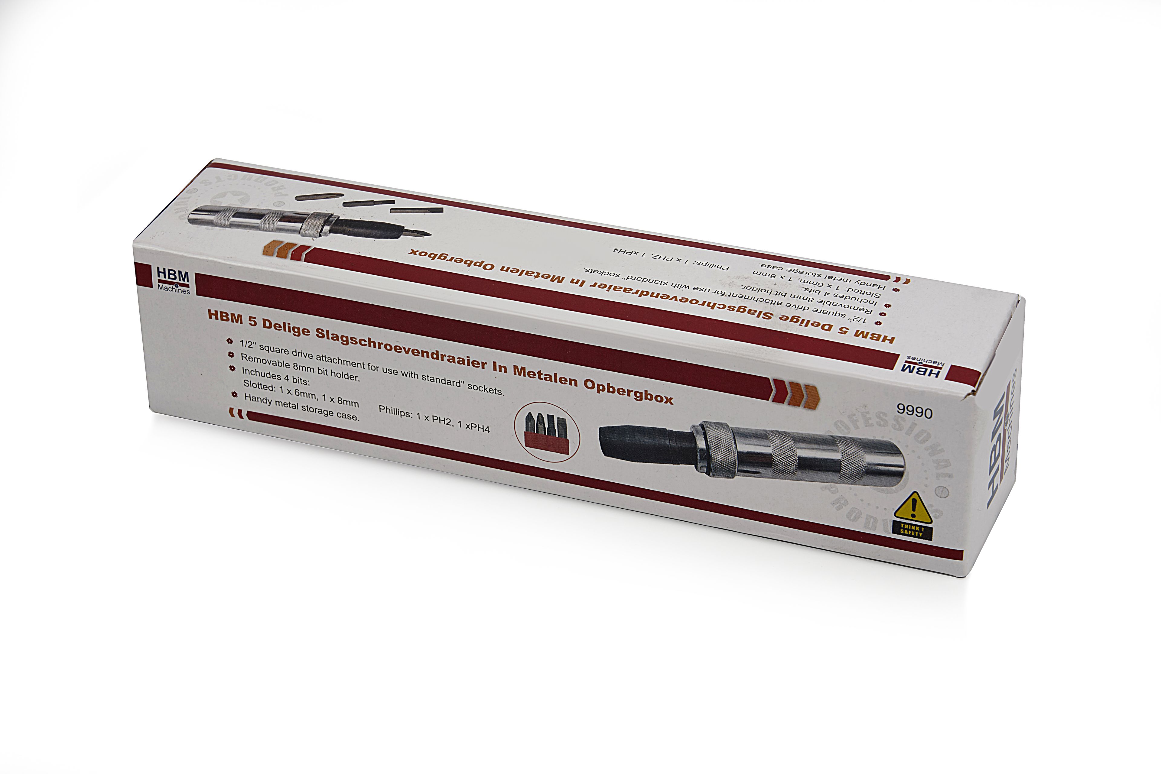 HBM 5 Stück Schlagschrauber in Metall-Aufbewahrungsbox Image 6