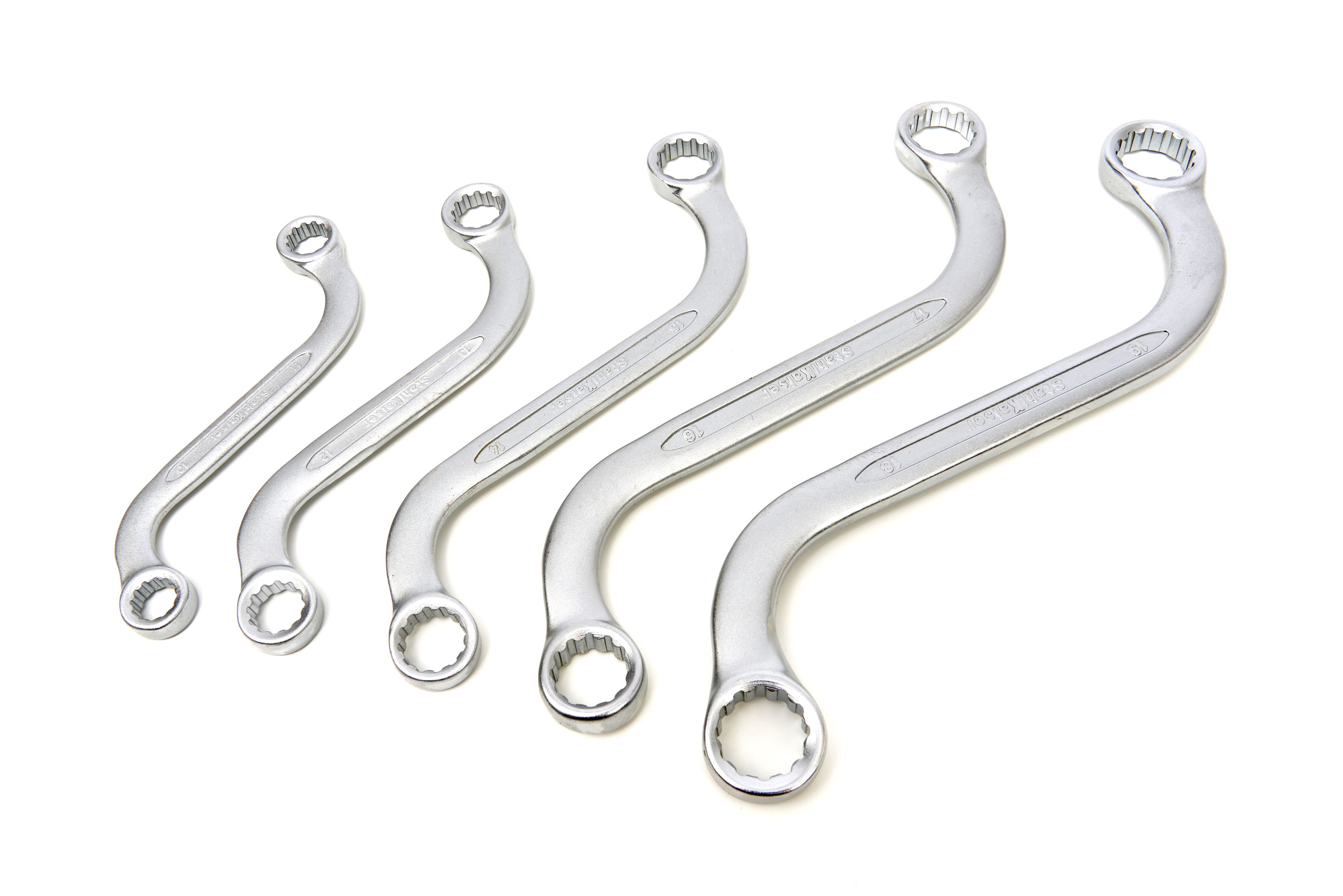 Stahlkaiser 5-tlg. Doppelringschlüsselsatz 10 - 19 mm.