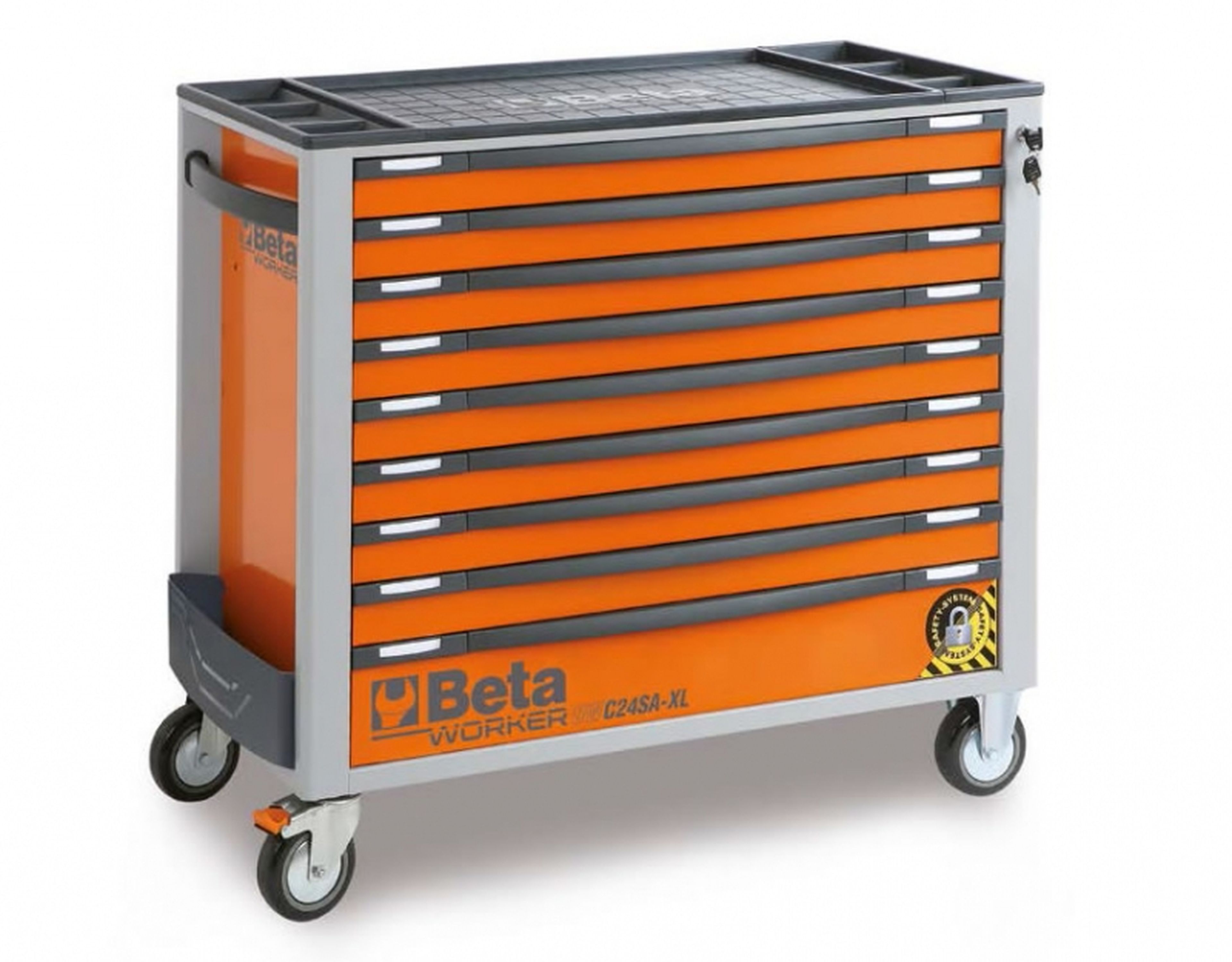 Beta Werkzeugwagen mit 9 Schubladen, 716-teilig, 2400S XLO9/E-XXL, orange