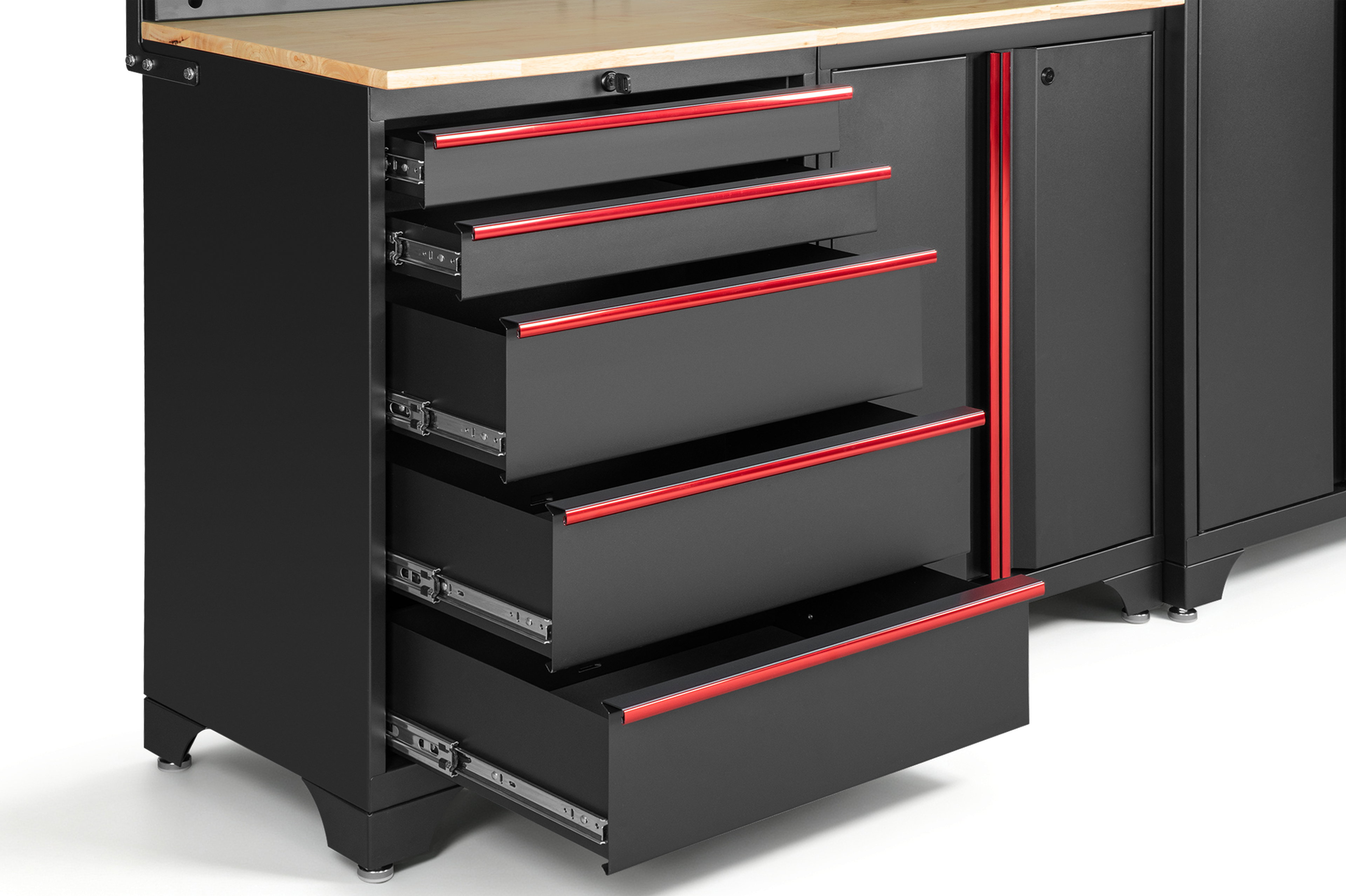 HBM modulair werkplaatssysteem 6-delig, zwart rood, model B Image 10