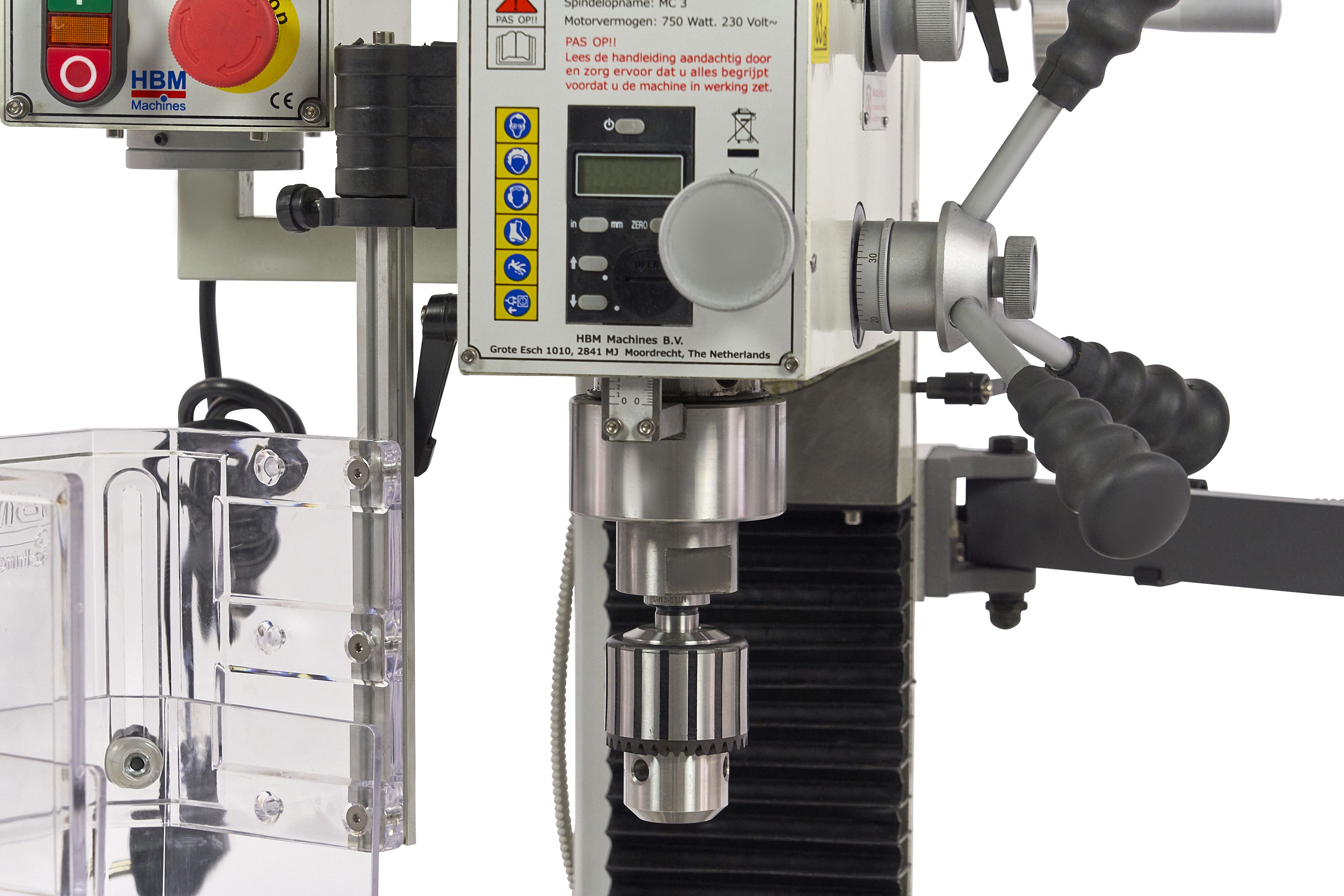 HBM BF 25 Fresadora de mesa grande con sistema de lectura digital LCD de 3 ejes Image 6