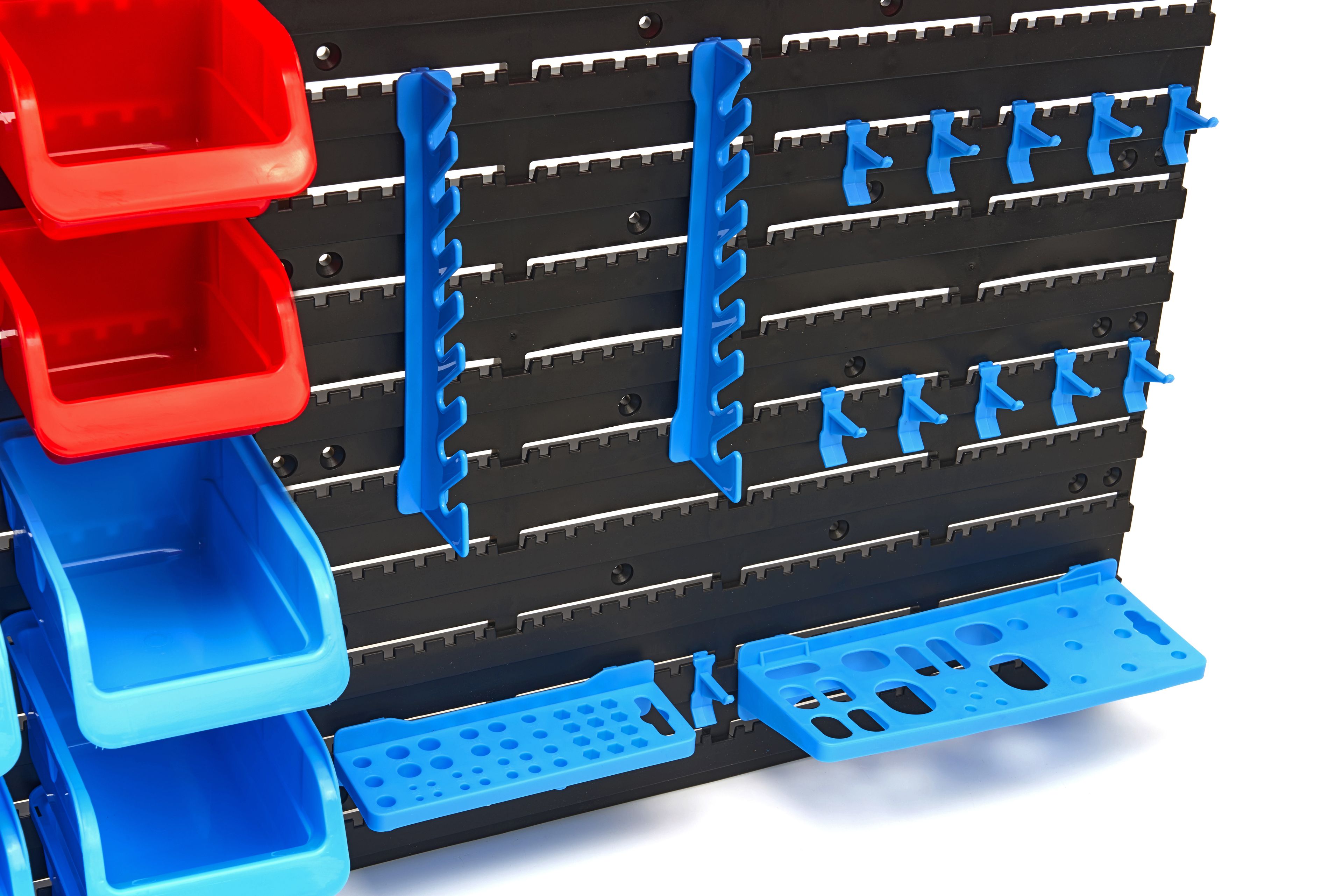 Pared de herramientas HBM de 43 piezas con estantes y cajas de almacenamiento en 3 tamaños Image 4