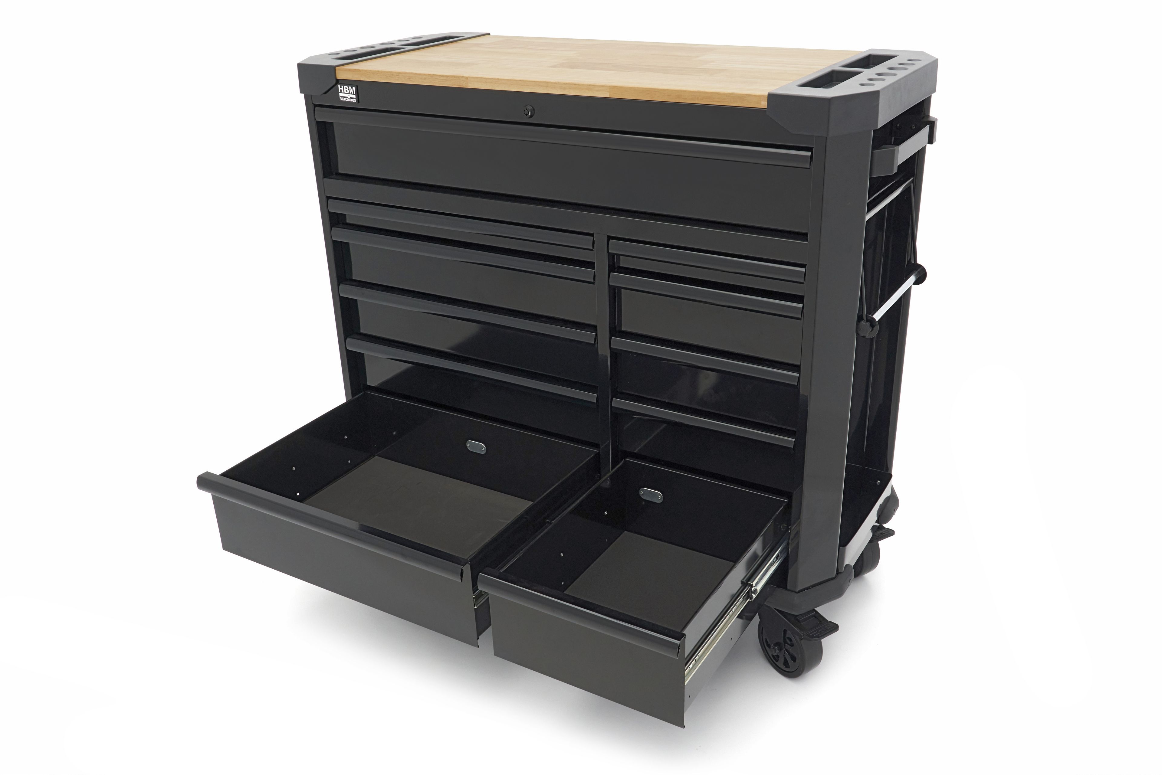 Carro de herramientas HBM de 11 cajones 109 cm negro Image 12