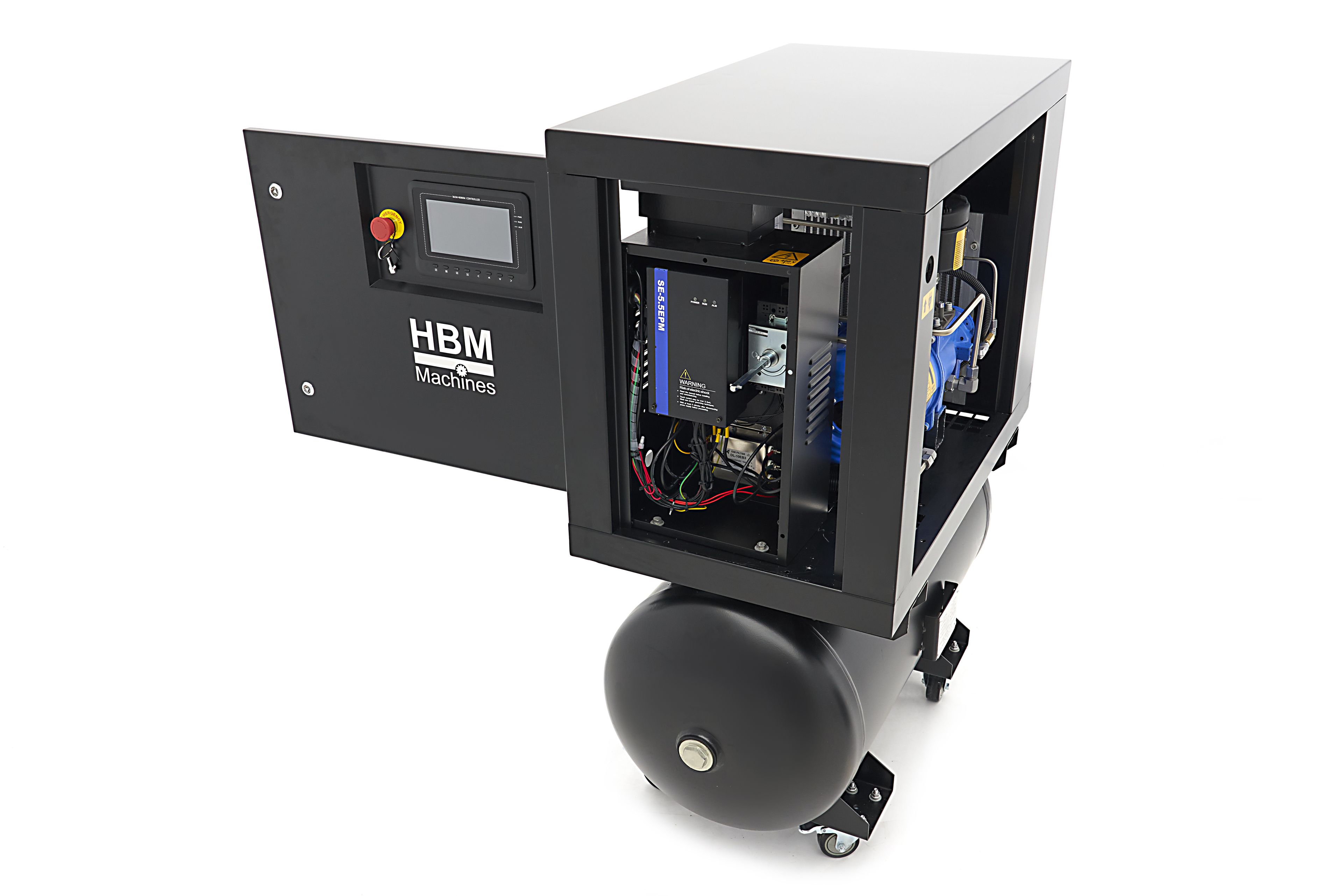 Compressore a vite HBM 5 hp combinato con serbatoio d'aria da 160 litri Image 12