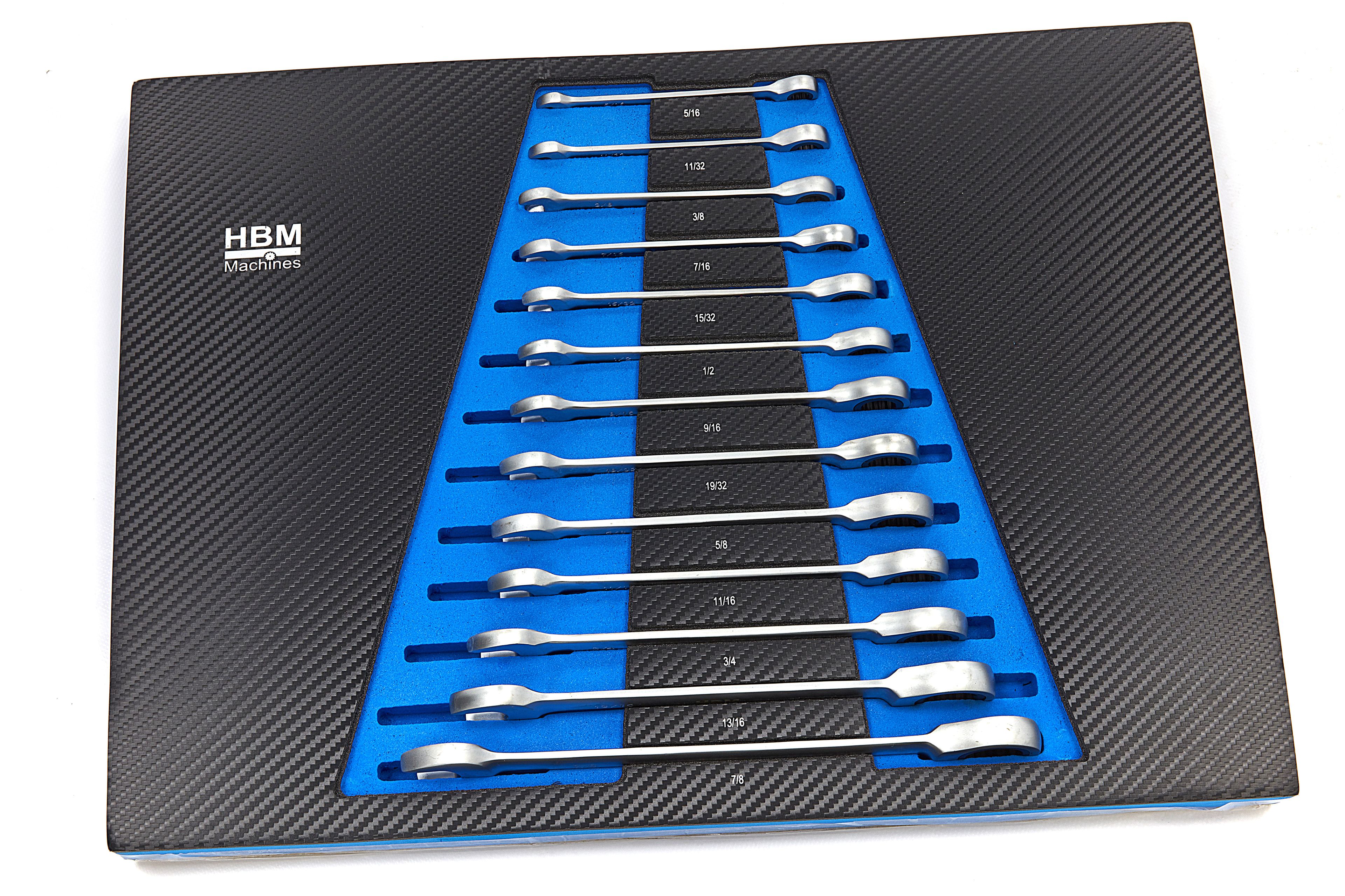 HBM gevulde gereedschapswagen 245-delig inch-maten, zwart Image 22