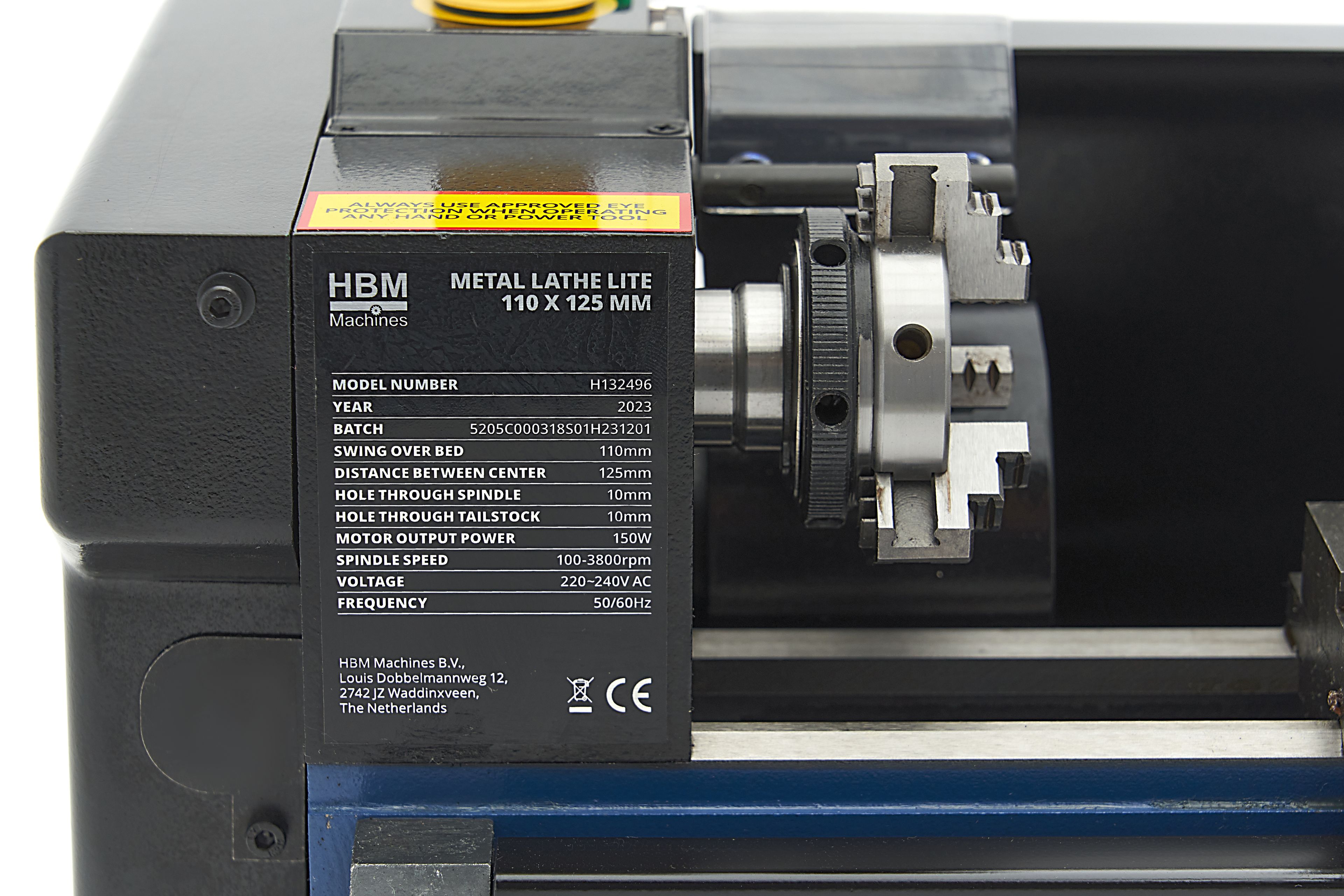 HBM mini tornio per metallo 110 x 125 lite Image 11