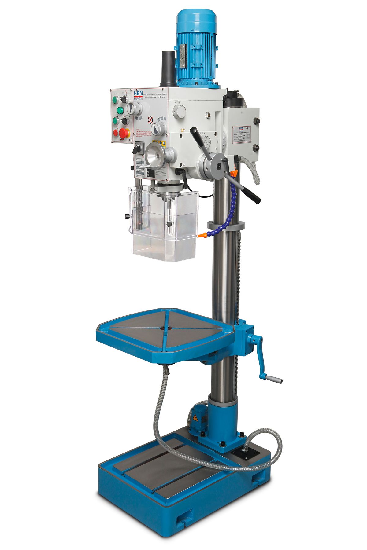 HBM Taladro de columna con transmisión por engranajes deluxe 40 mm, 400 Volt