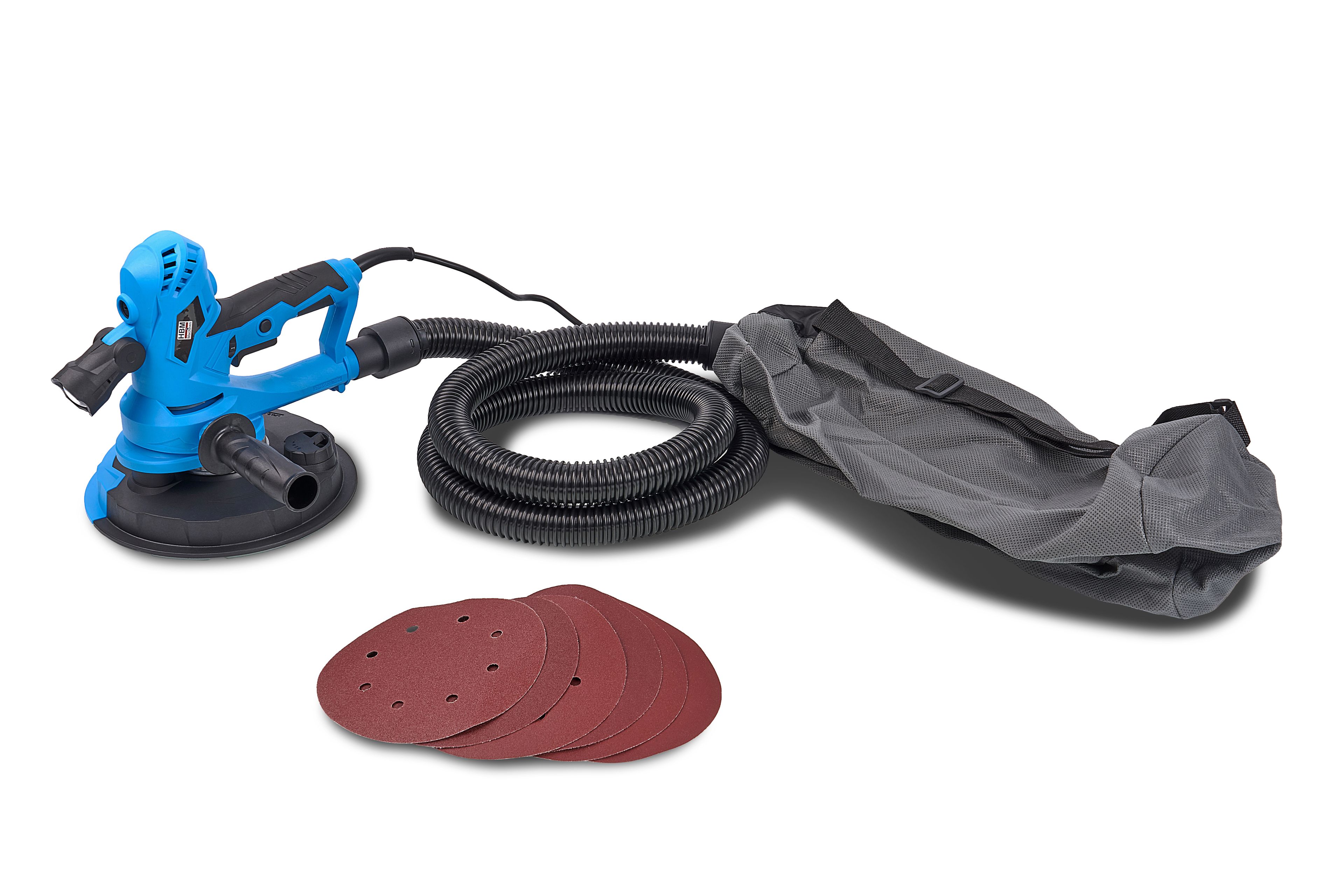 HBM 180 mm wand en plafondschuurmachine - 750 Watt Met LED Lamp