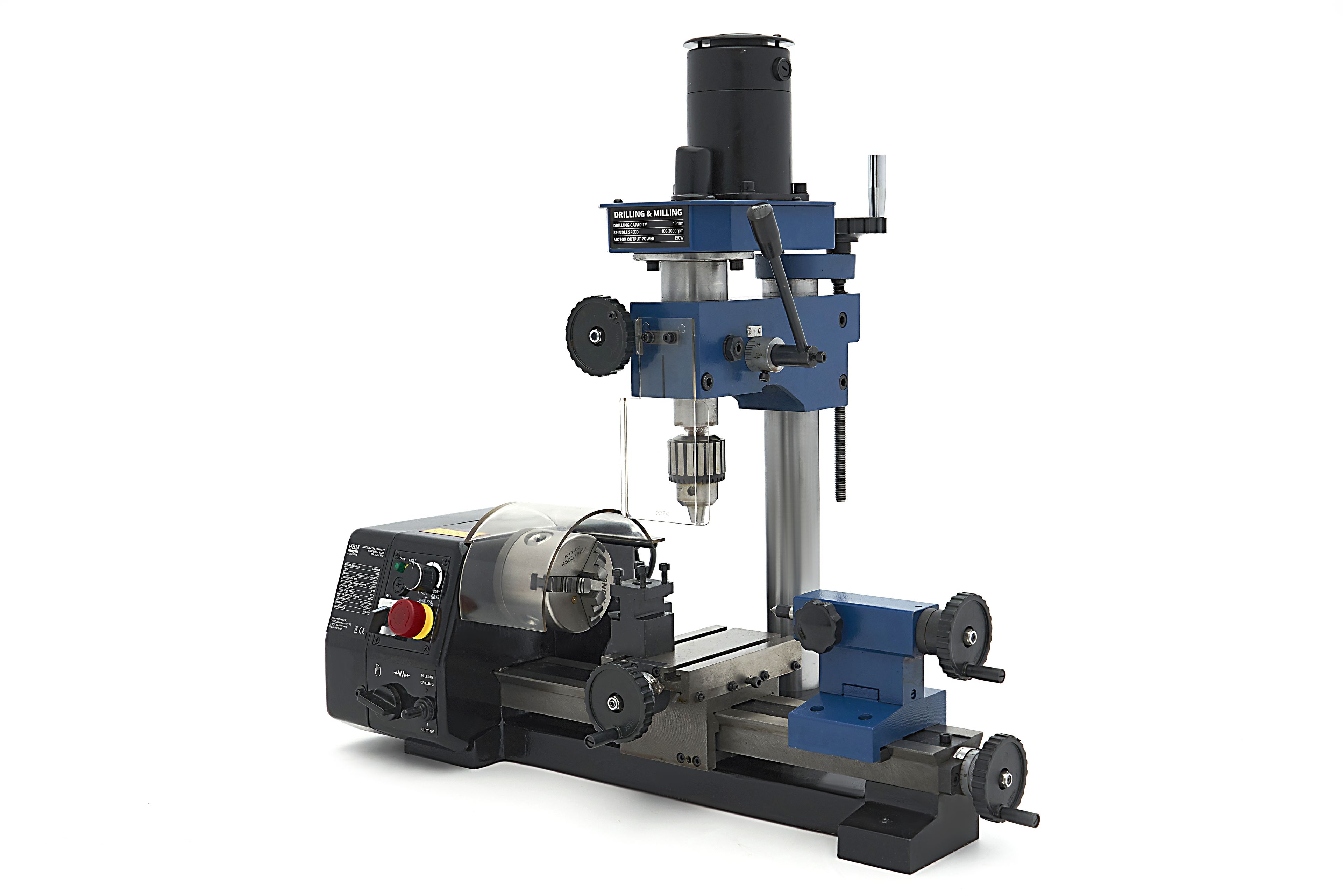 HBM mini tornio per metallo 140 x 250 compact BF Image 5