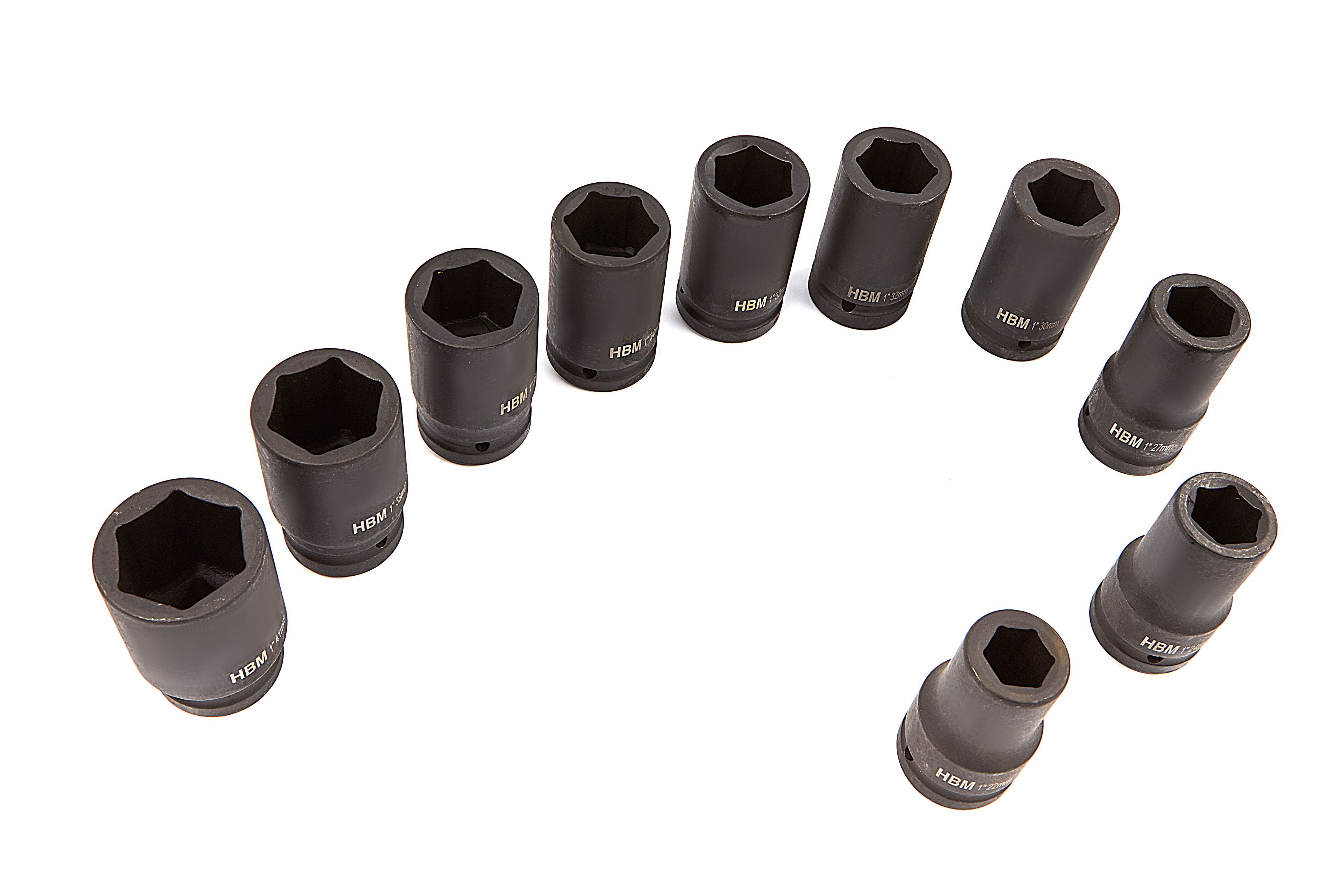 HBM - Jeu de douilles à choc 1 inch 10 pièces Image 3