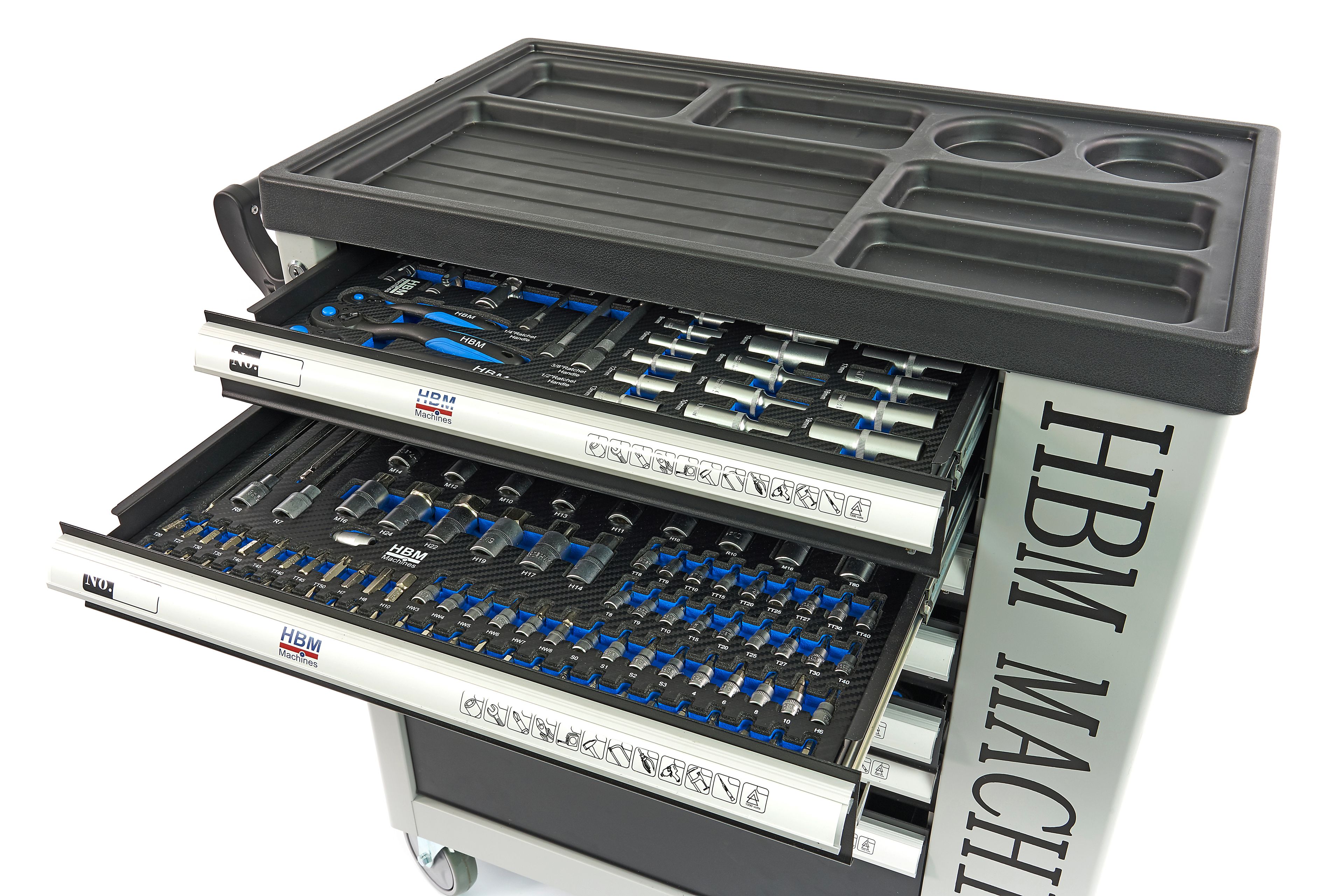 HBM servante à outils garnie 262 pièces, noir Image 31