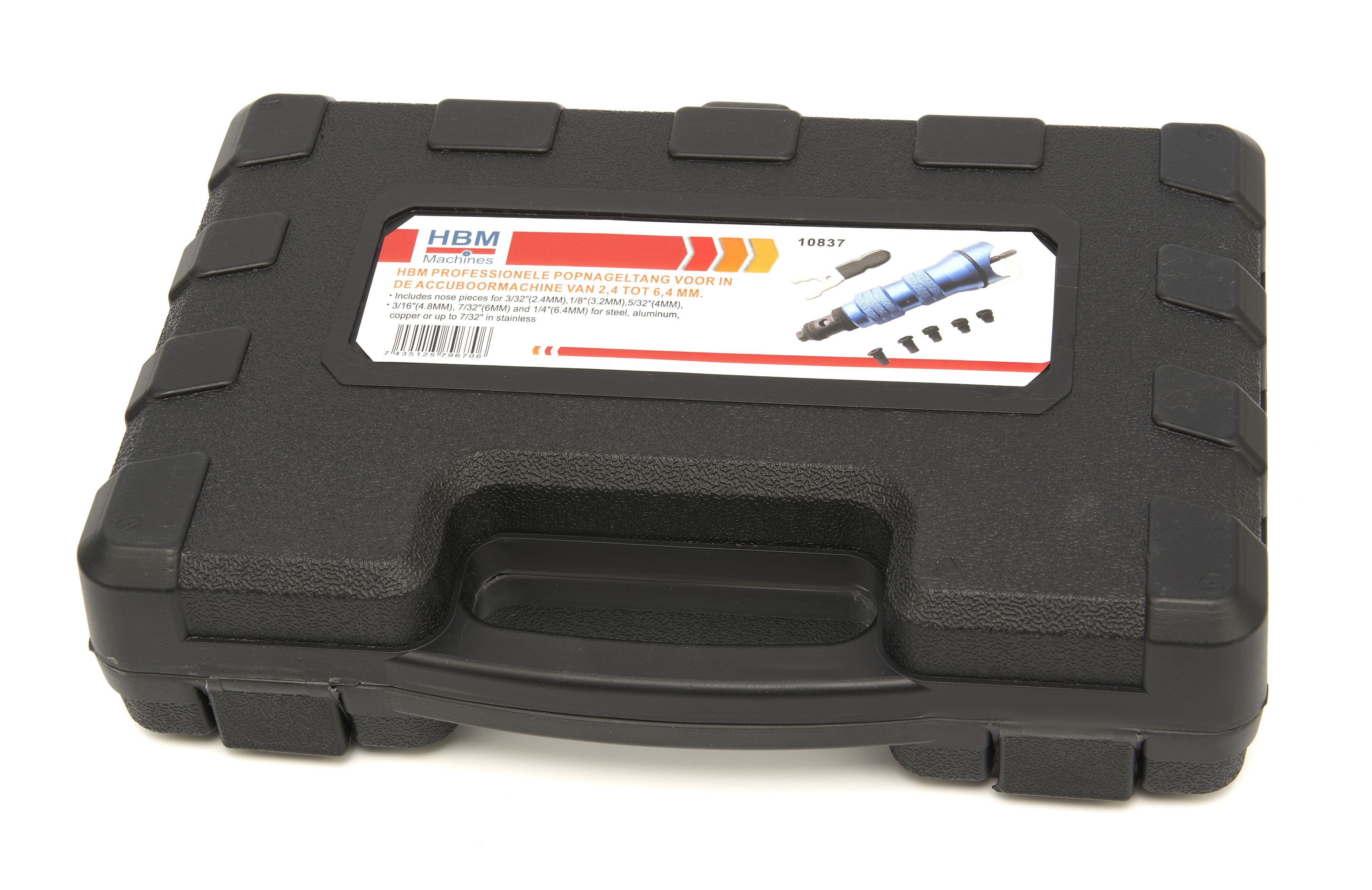 HBM Professionele Popnageltang voor in de Accuboormachine van 2,4 tot 6,4 mm. Image 5