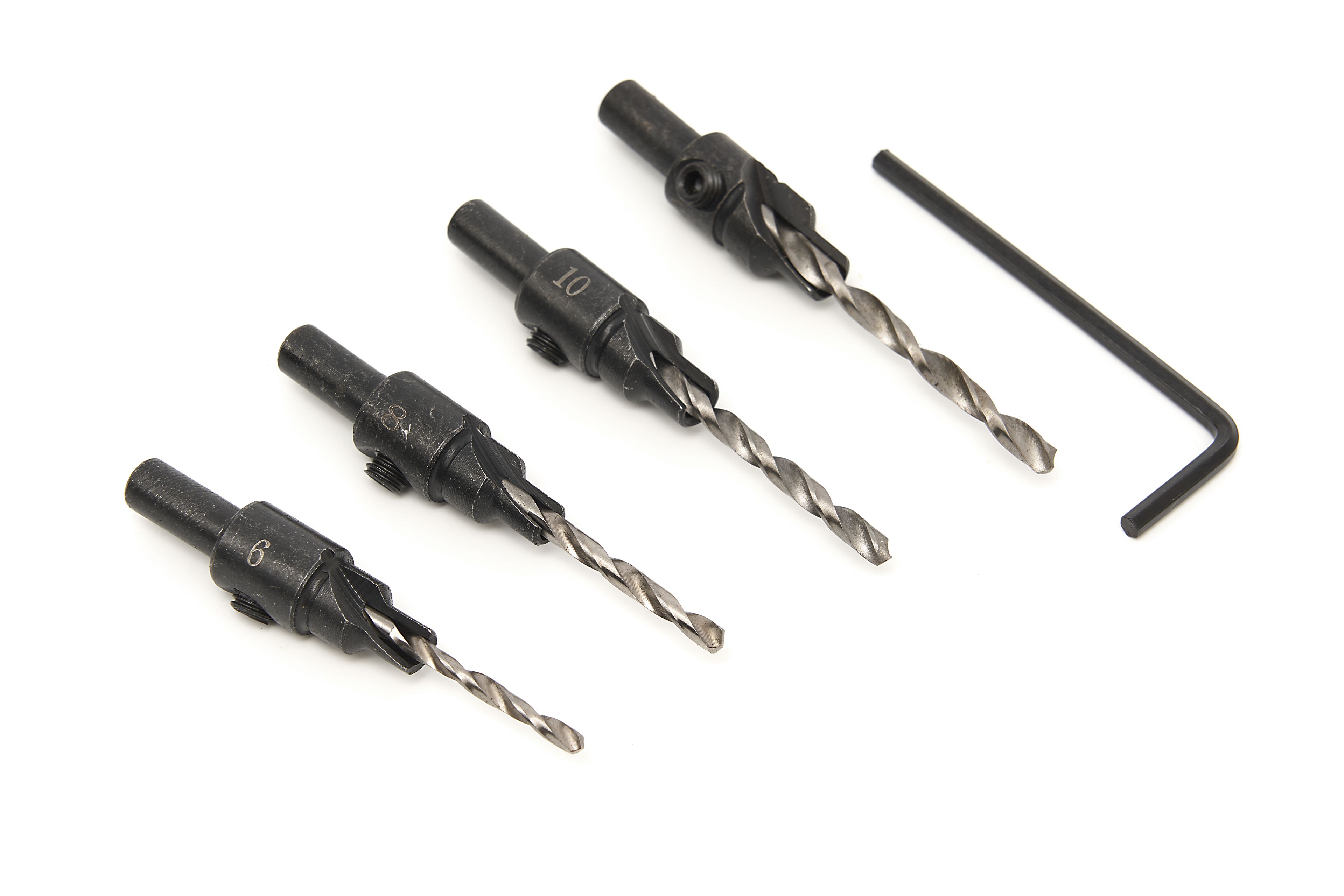 HBM 4-teiliger Metall-Bohrsatz, Senker-Bohrsatz