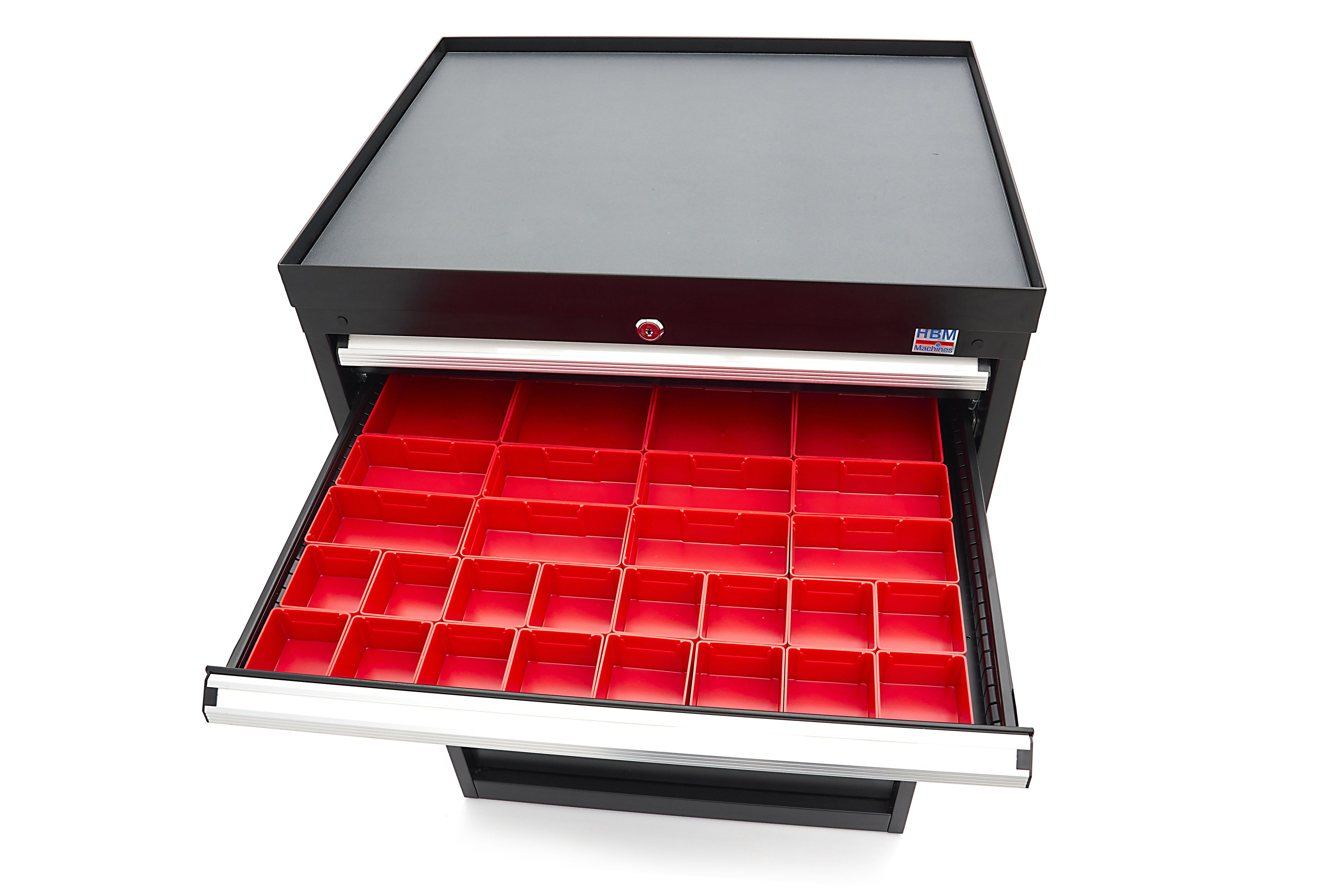 HBM Armoire à outils à 8 tiroirs 72 x 58 x 100 cm noire Image 14