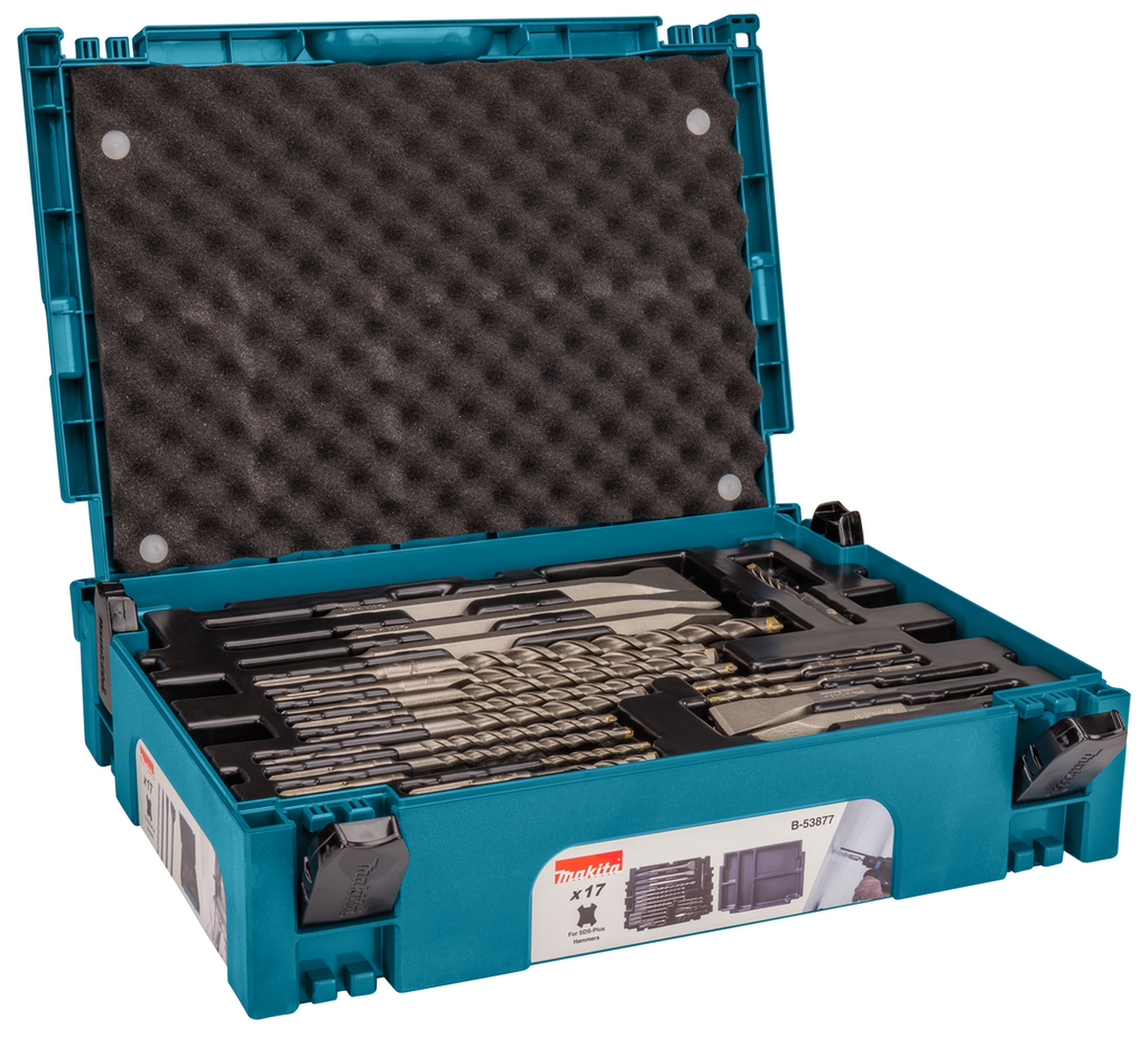 Makita Set di Punte/Scalpelli per Calcestruzzo 17 Pezzi SDS+ B-53877 Image 3