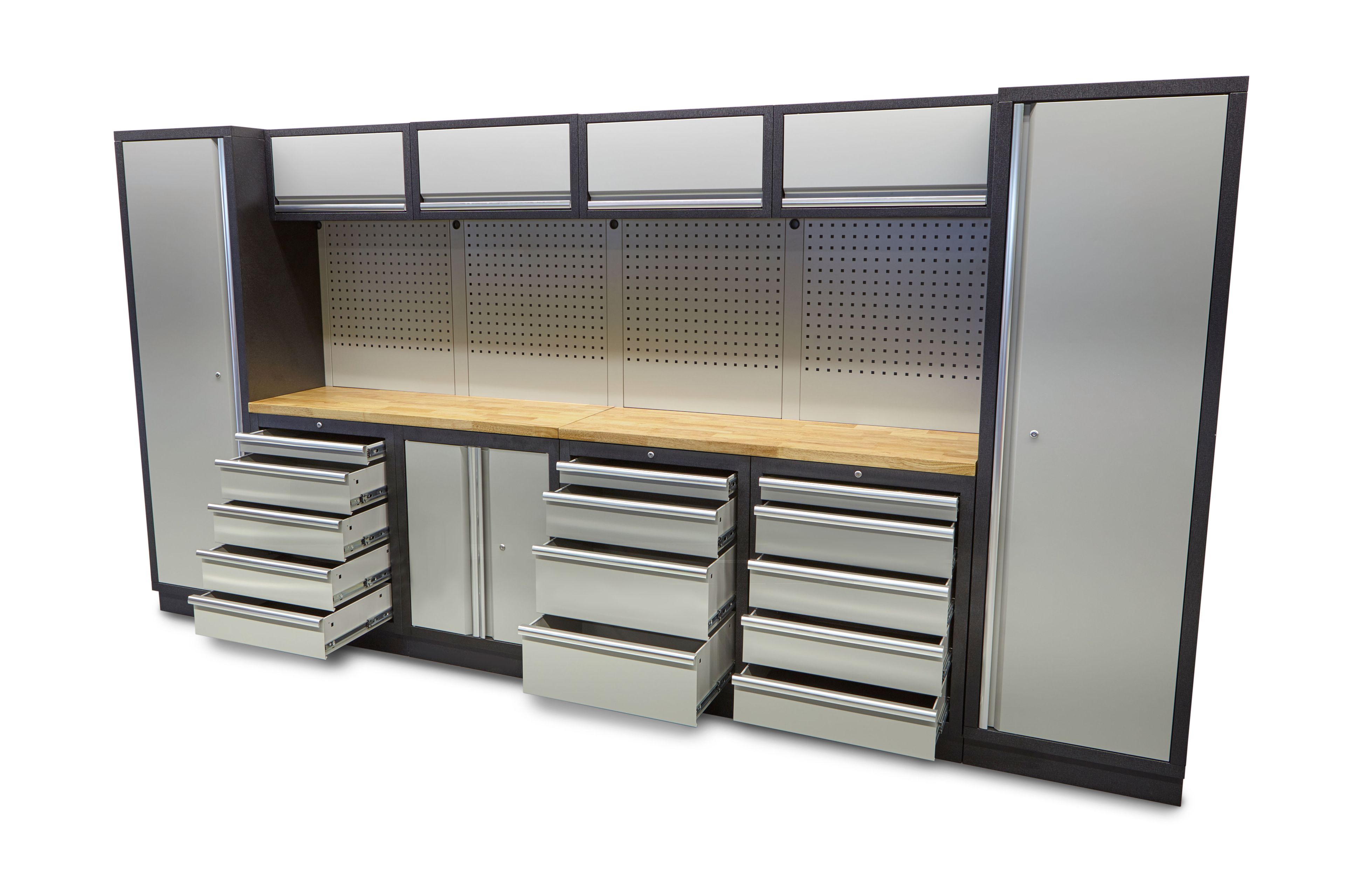 HBM professional modulair werkplaatssysteem, 16-delig, zwart grijs Image 5