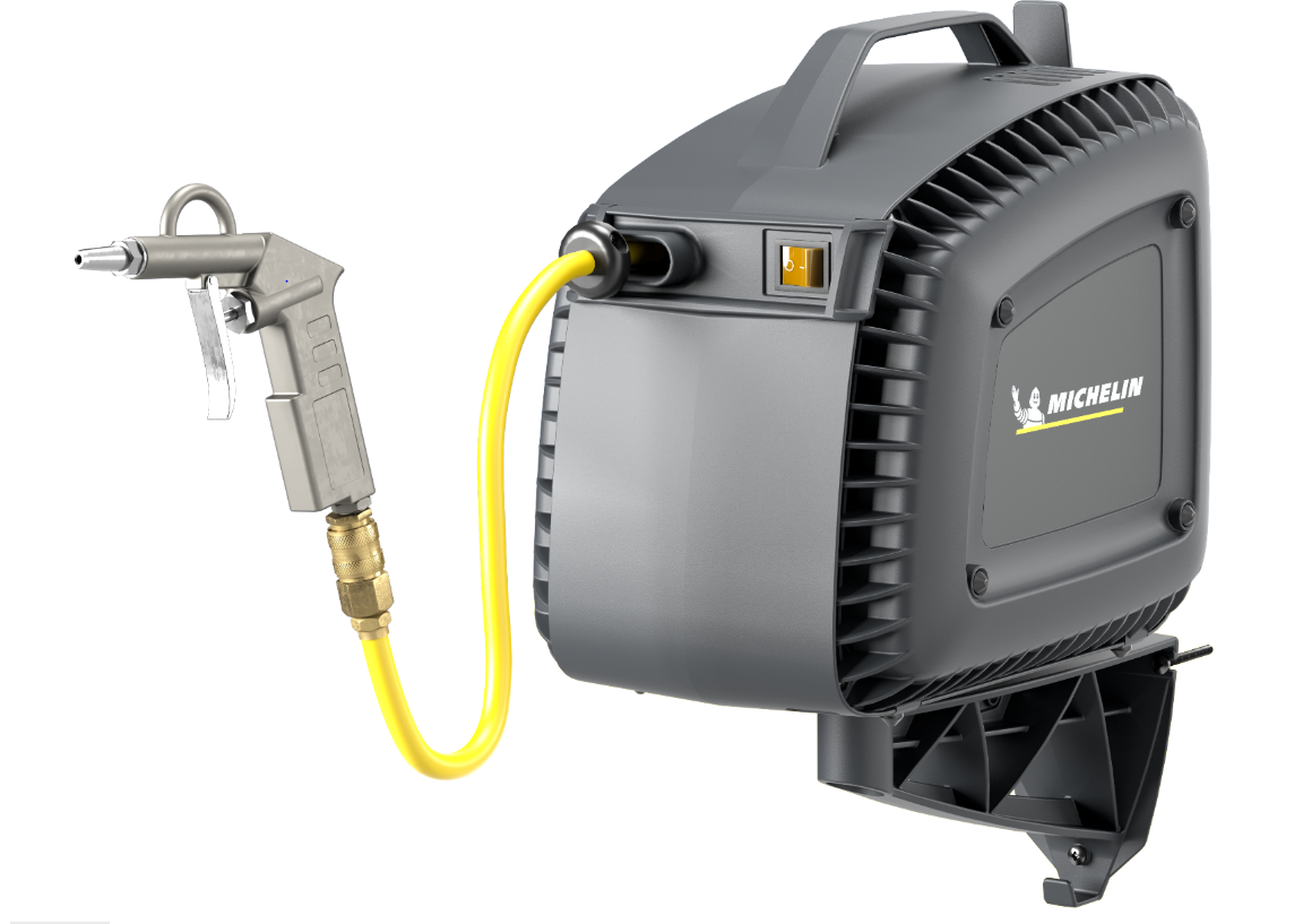 Michelin 7 Meter Automatische Luchthaspel met 1,5 Pk Geïntegreerde Olieloze Compressor