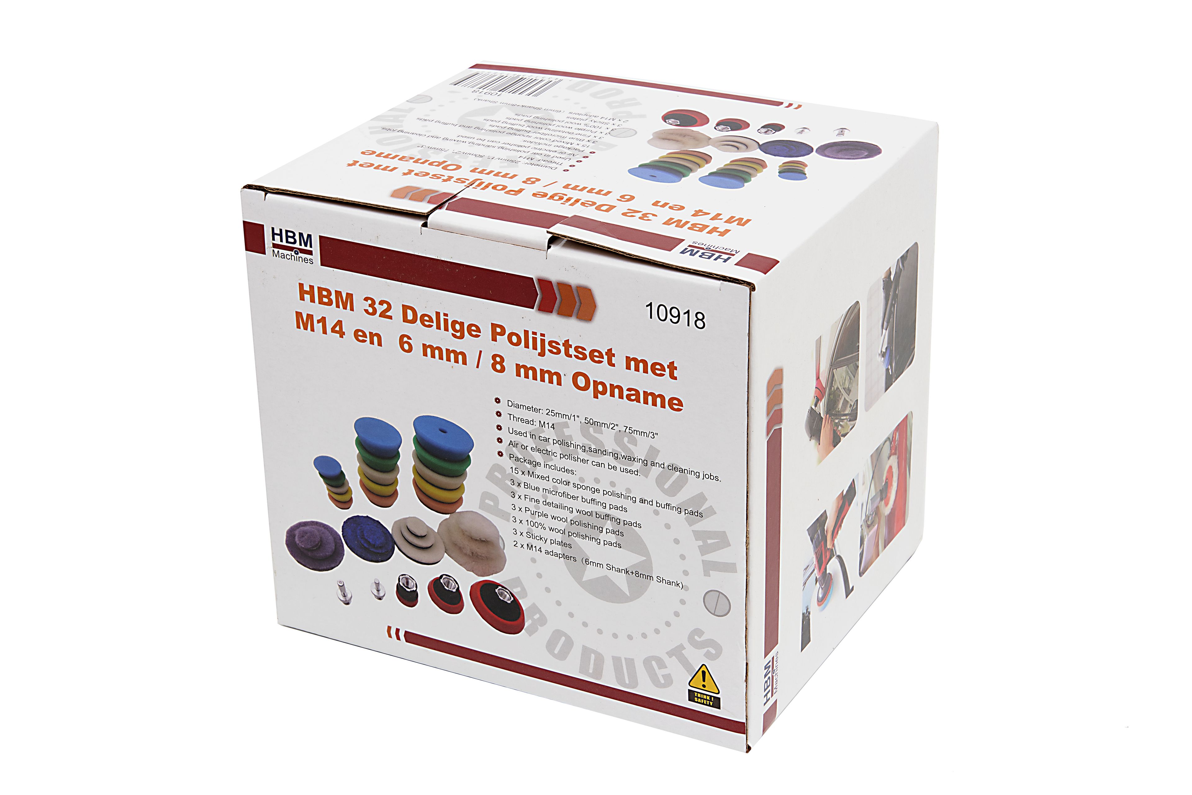 Set di lucidatura HBM da 32 pezzi con attacco M14 e 6 mm Image 4