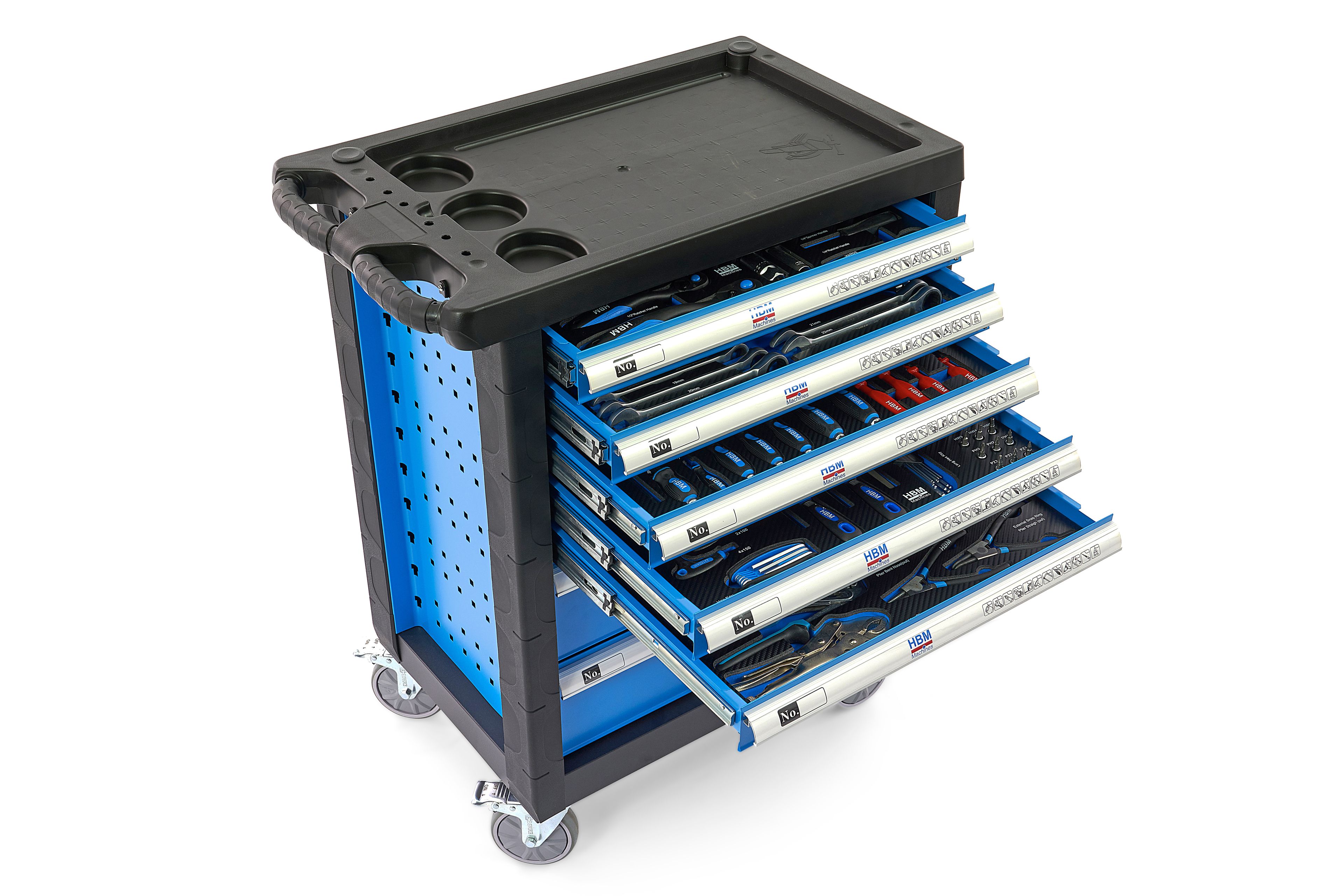 HBM servante à outils garnie 196 pièces, bleu Image 3