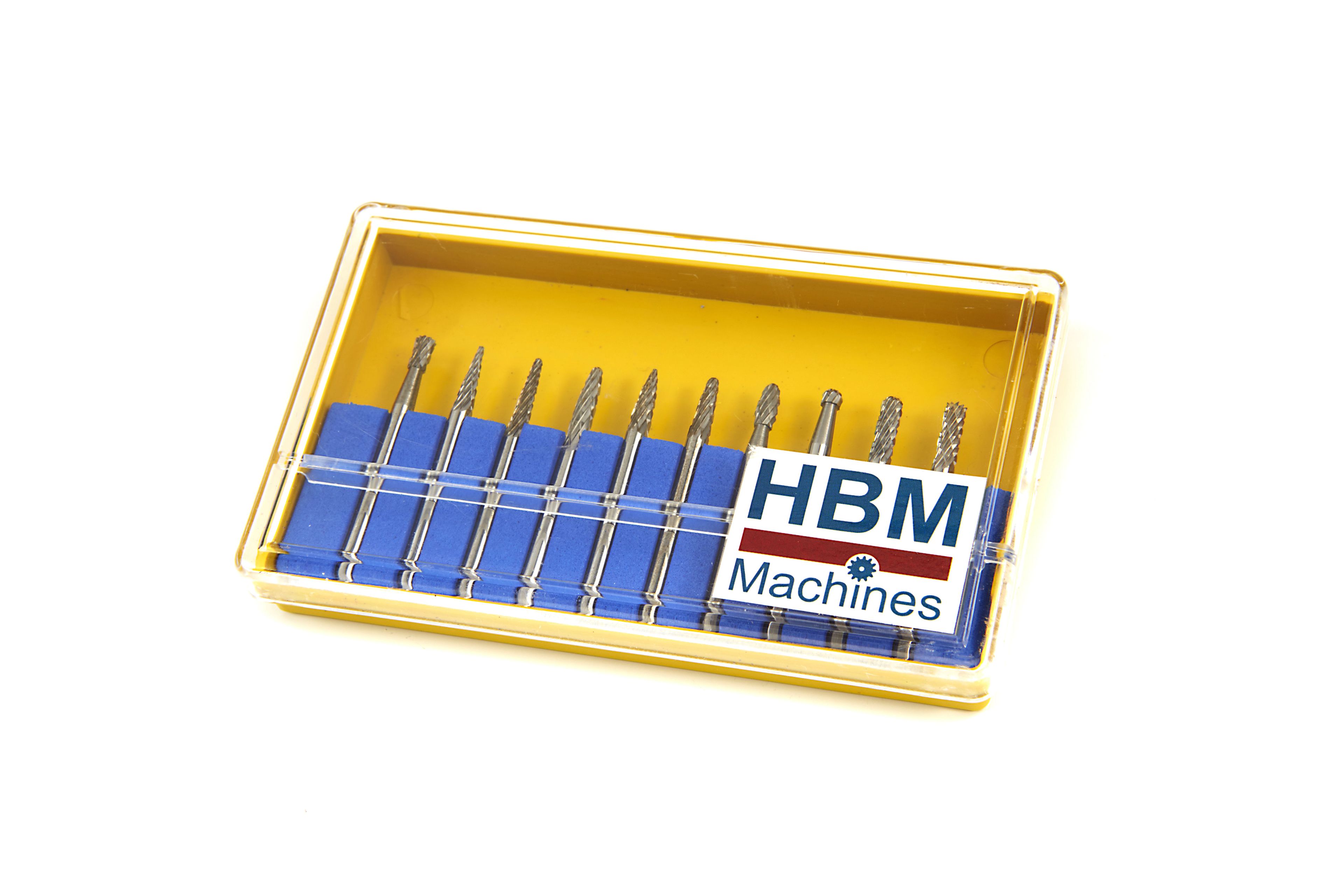 Conjunto de fresas HM de 10 piezas HBM con sujeción de 3 mm