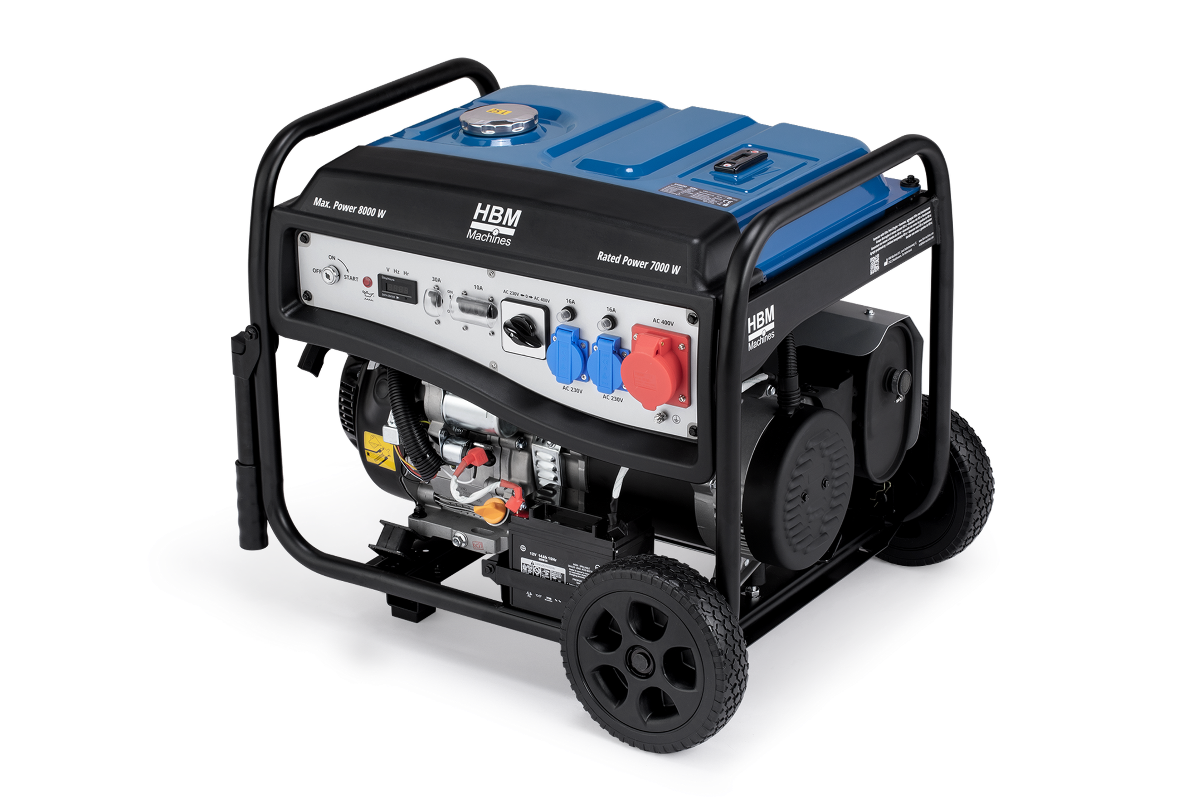 HBM aggregaat, generator 459 cc met benzinemotor 230/400V 8000W