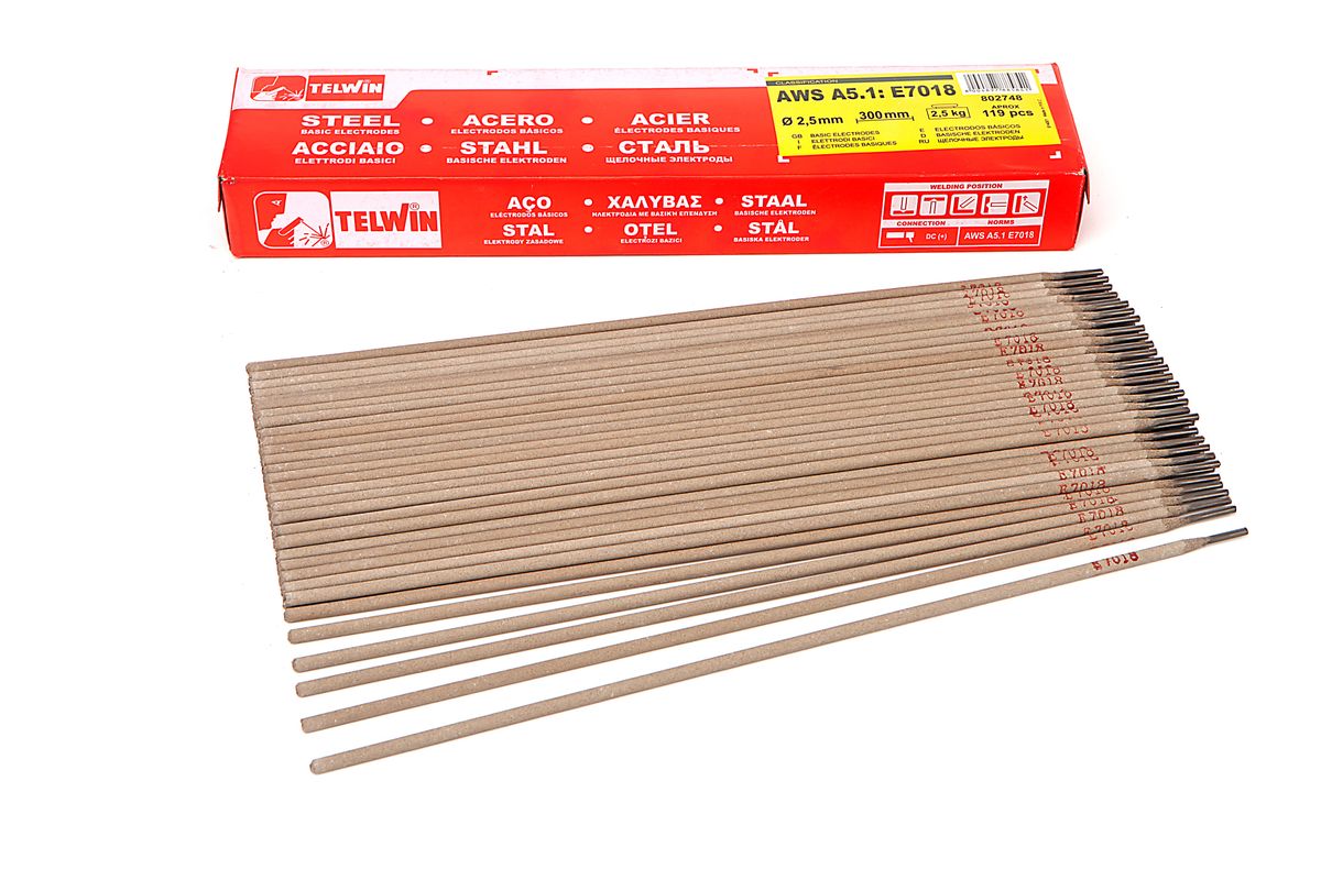 Telwin Basic Schweißelektroden E 7018 Ø 2,5 x 300 mm 119 Stück