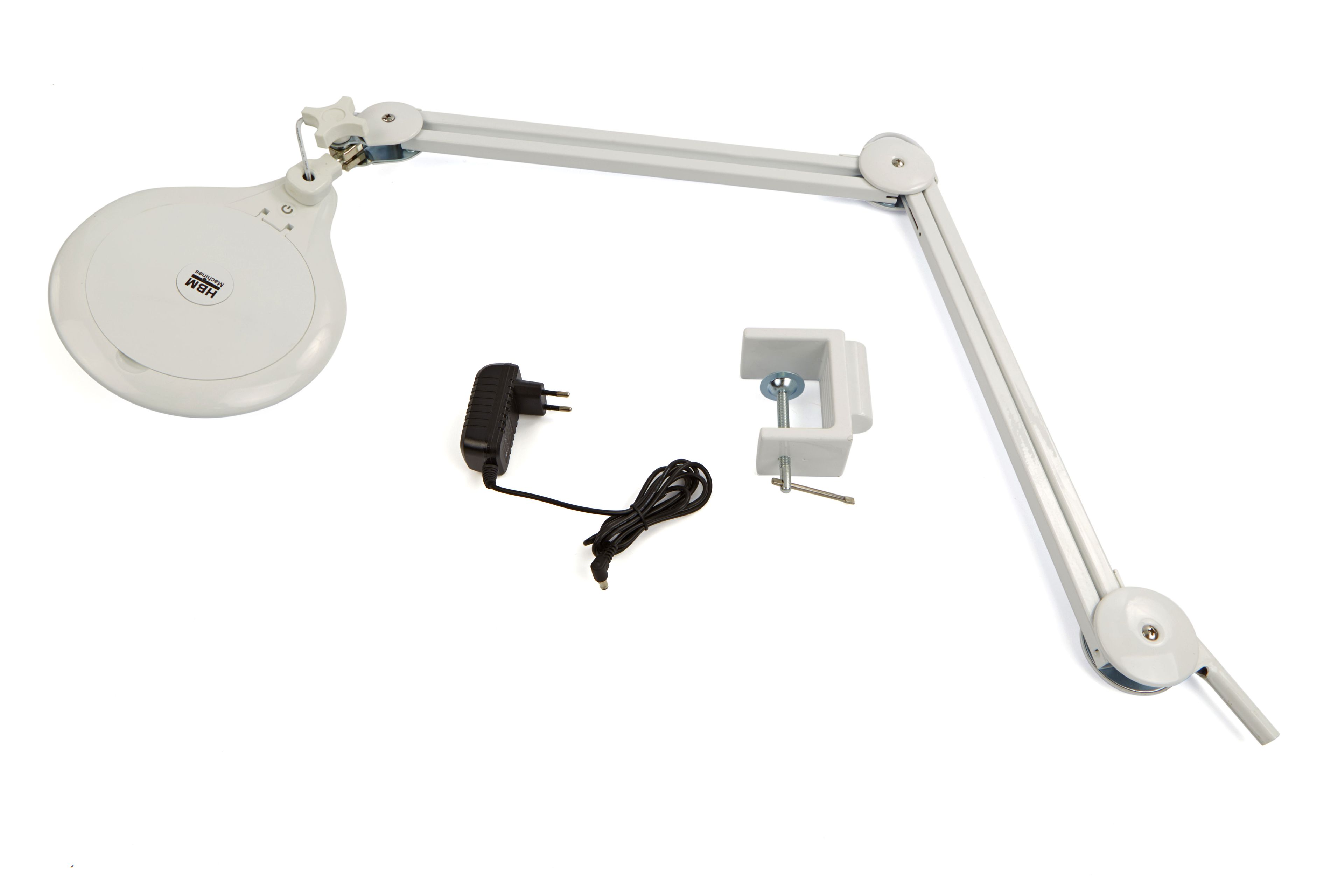 HBM lampe loupe LED réglable 3800 lumens avec variateur et pince de table Image 8