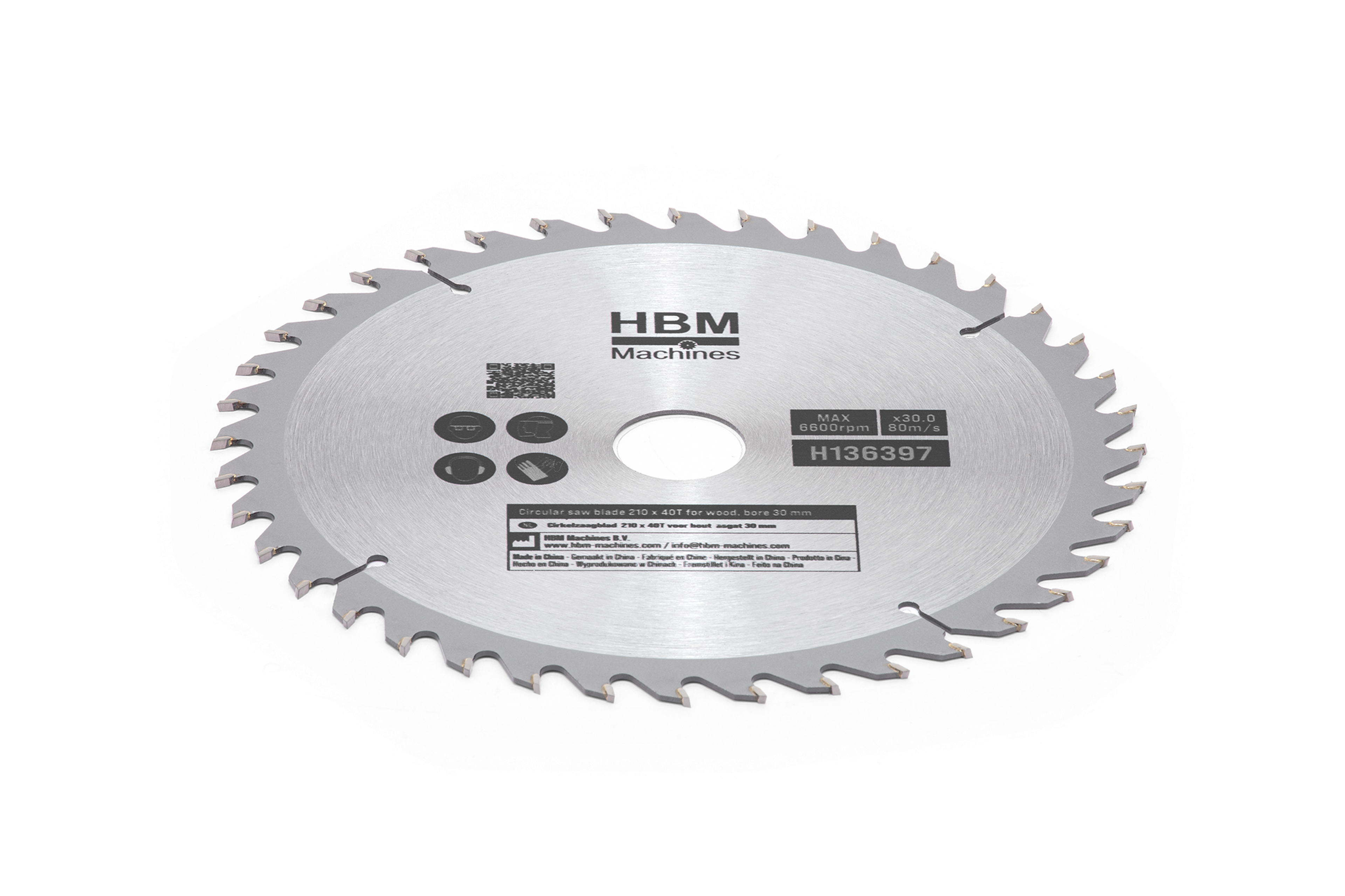 HBM Cirkelzaagbladen voor Hout 210 mm 40 Tanden Image 2