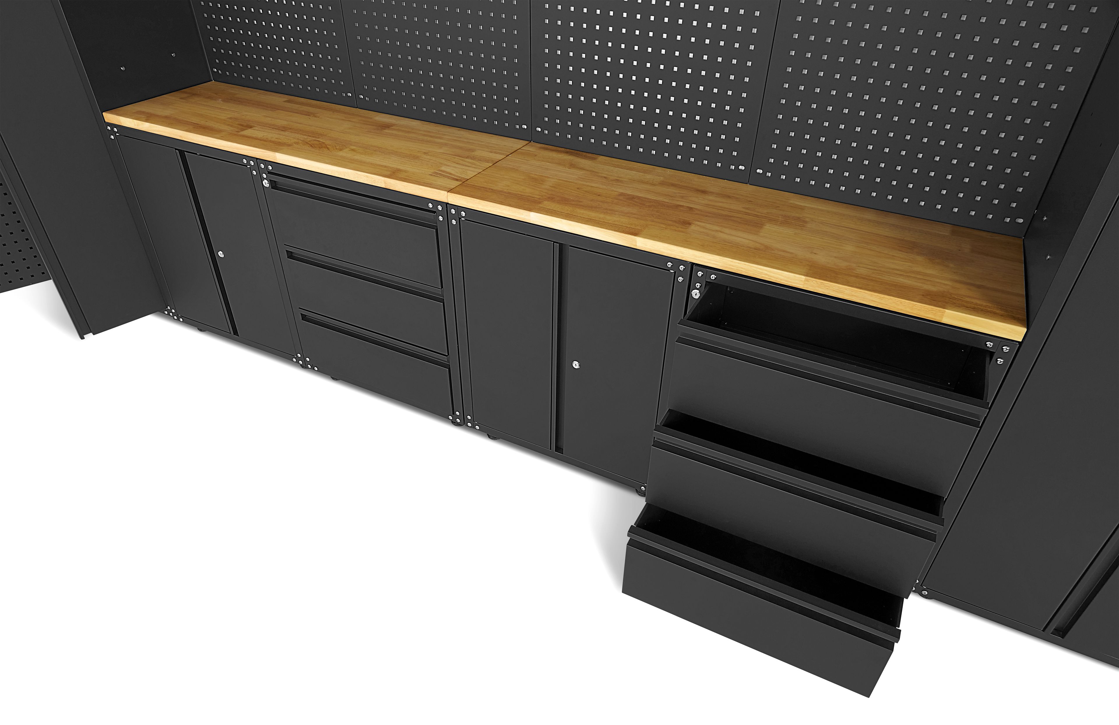 Système d'atelier modulaire premium HBM, 16 pièces, noir mat Image 12