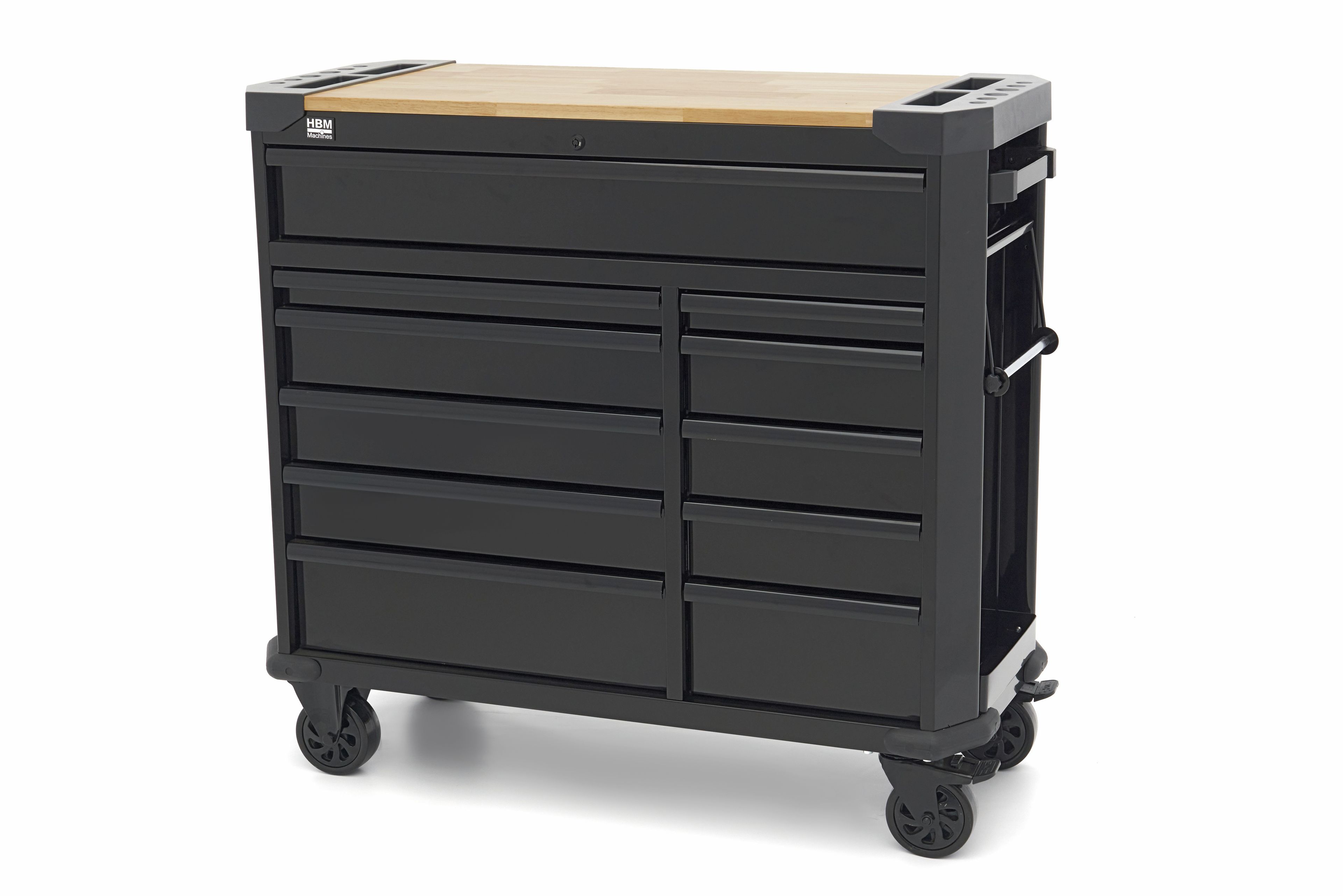 Carro de herramientas HBM de 11 cajones 109 cm negro