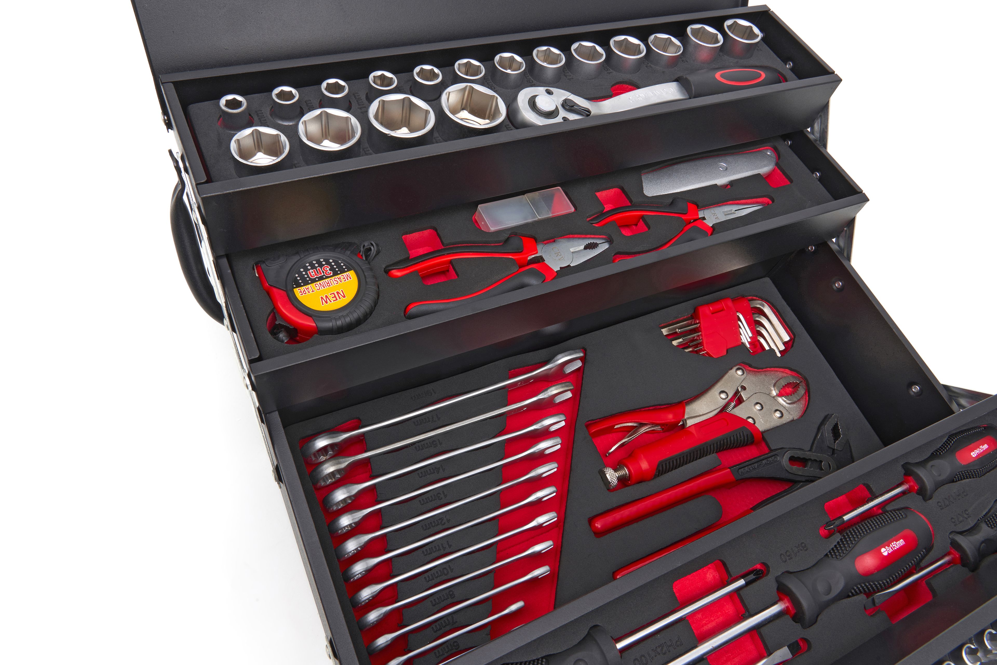 HBM 85 Delige Gevulde Gereedschapskist Met Foam Inlays Image 4