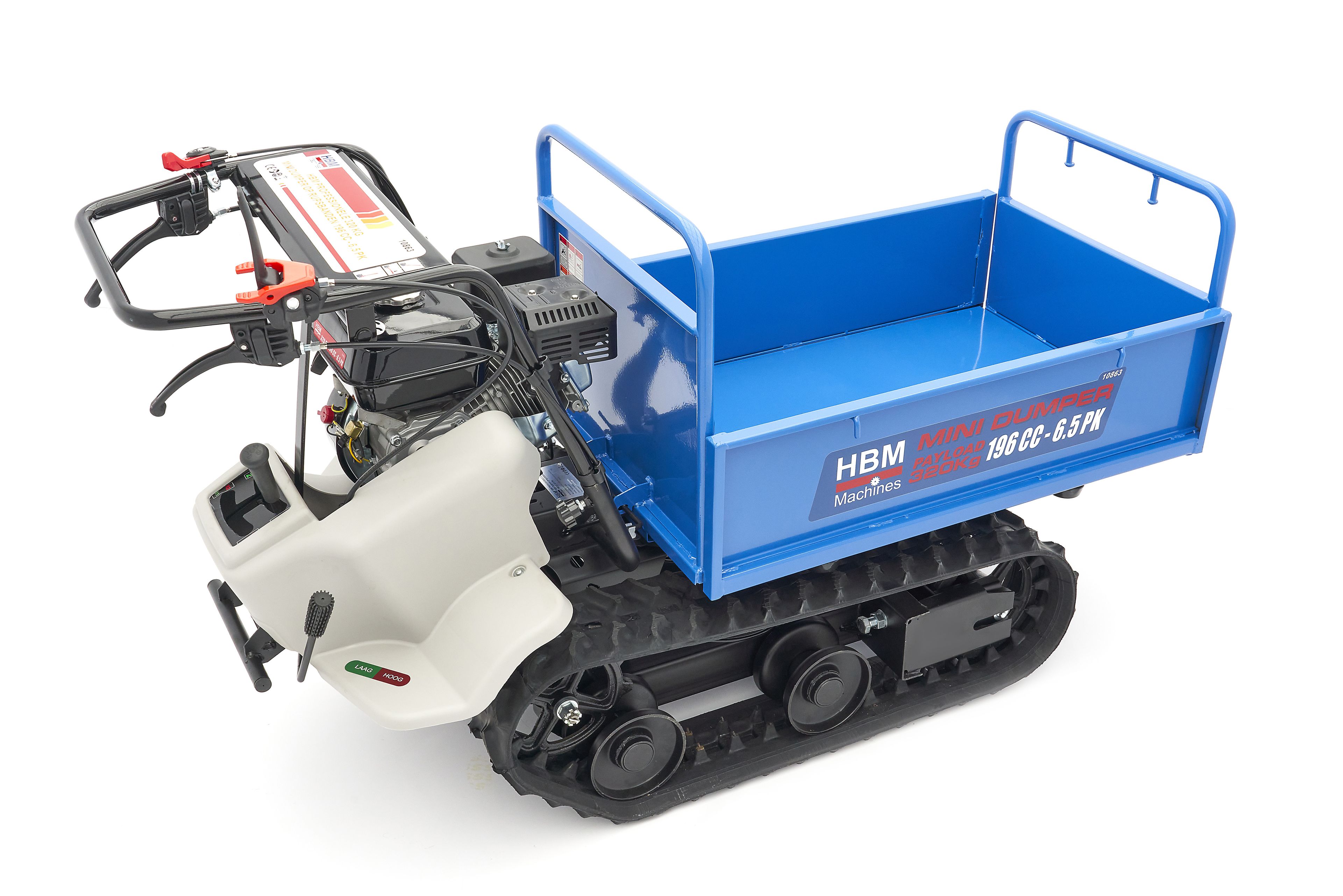 HBM Minidumper Professional 320 KG sobre orugas 196 cc - 6,5 CV Image 8