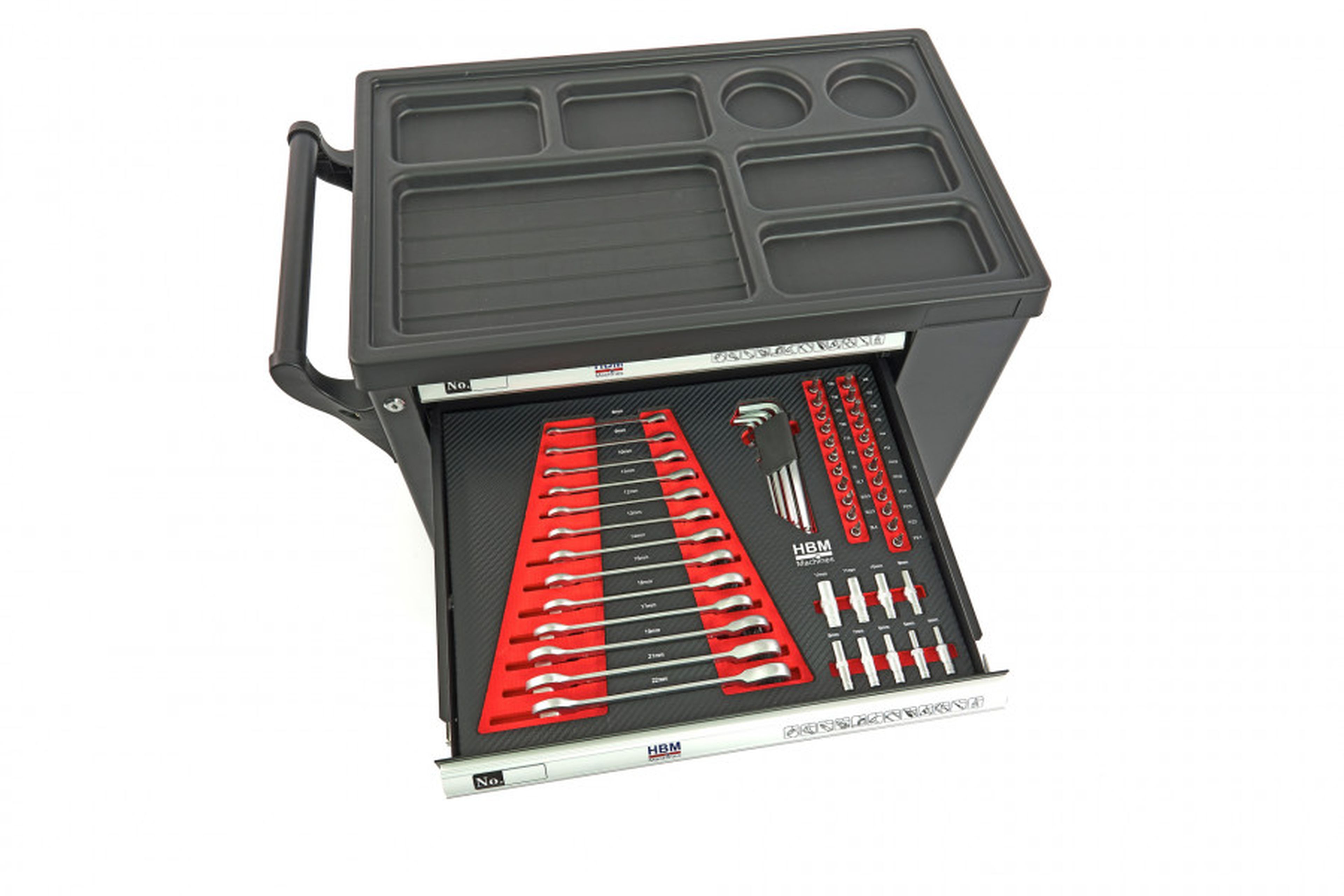 Carro de herramientas lleno HBM Premium con puerta - 154 piezas Image 13