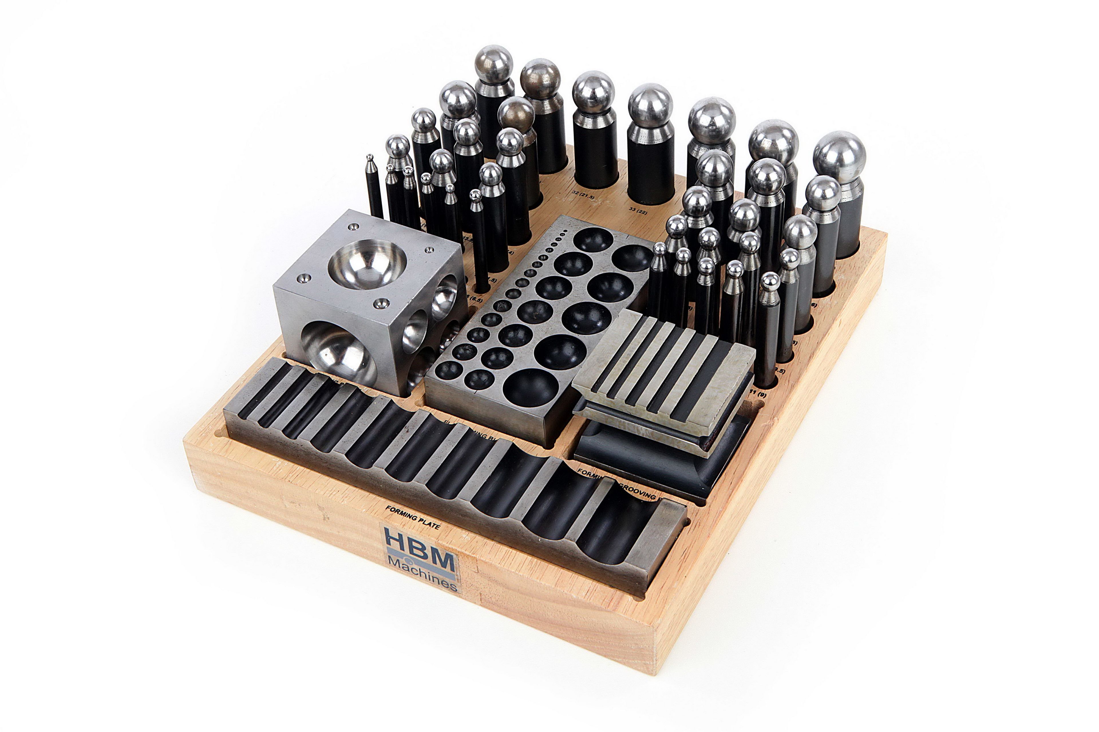 Jeu de poinçons ronds HBM avec ancrage modèle 3