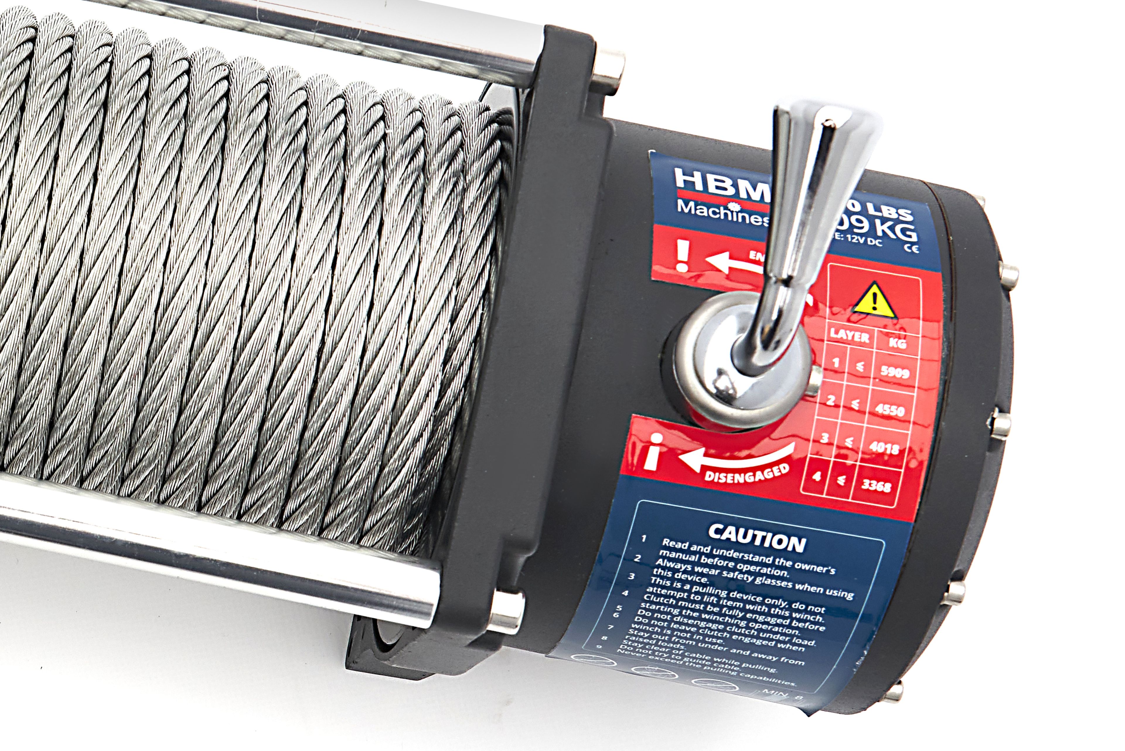 HBM 2000 kg 12 Volt Cabrestante Profesional de Bumper con control remoto fijo y inalámbrico Image 7