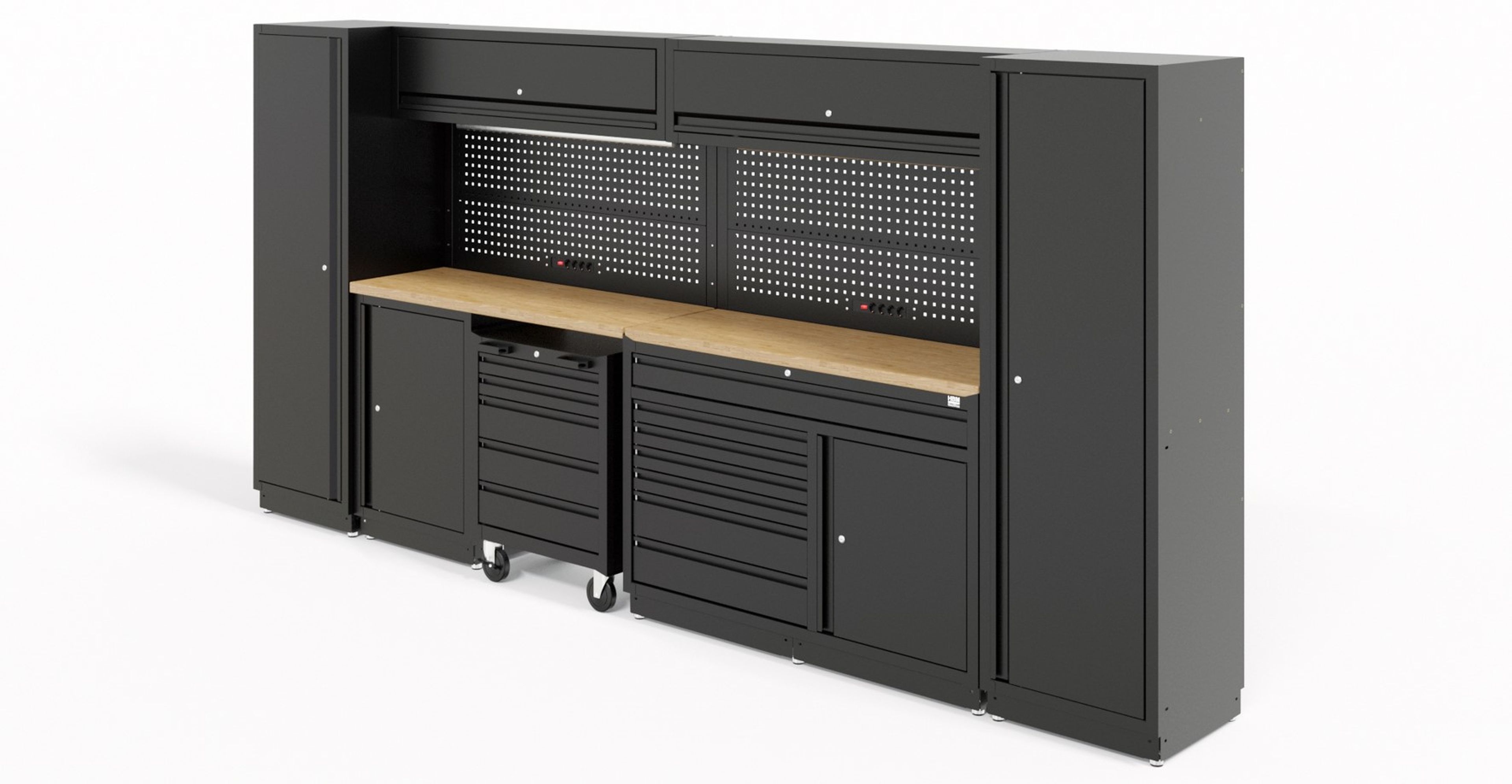 HBM modulair werkplaatssystem 13-delig, zwart Image 2